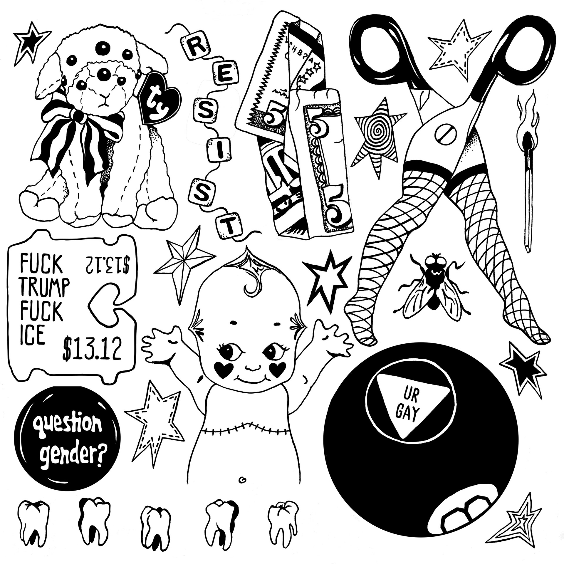 Queer Prom Merch Design - Digitized Illustration 