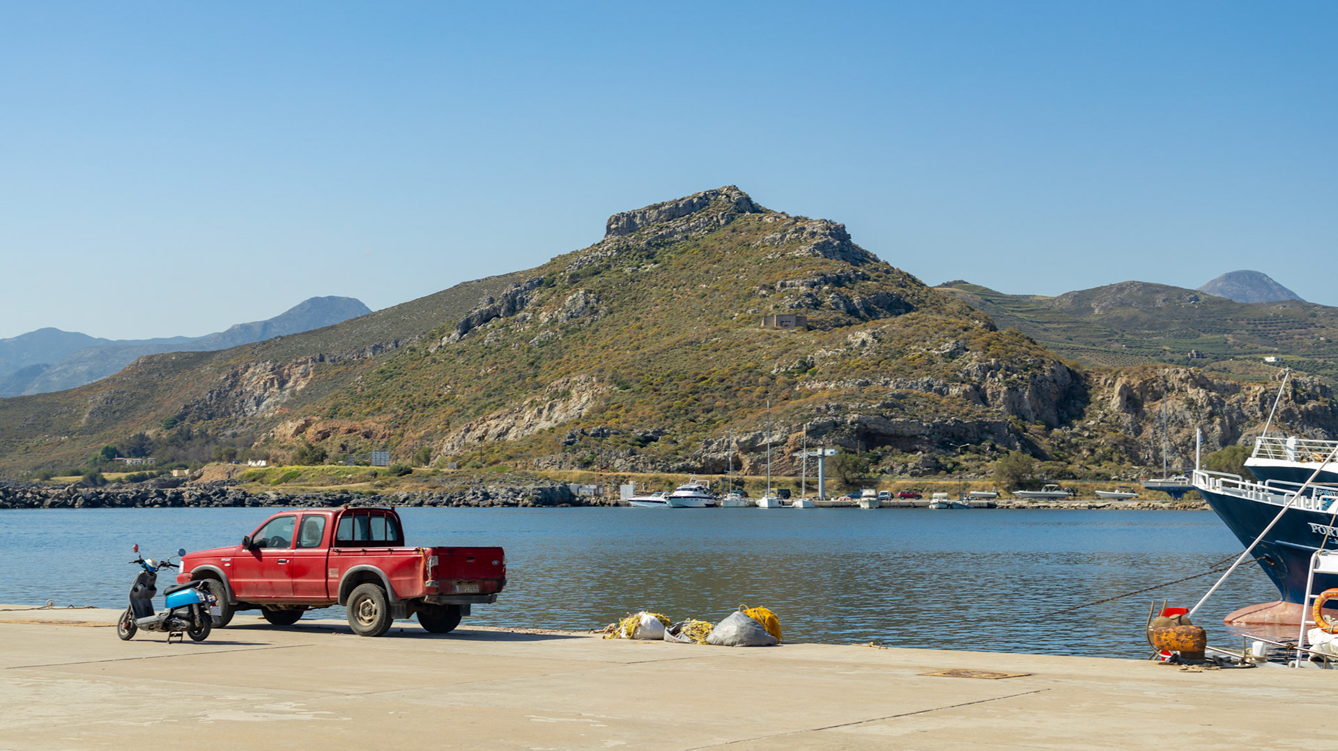 Kavonisi Kissamos Port. Kissamos, Crete, Greece. 2022.