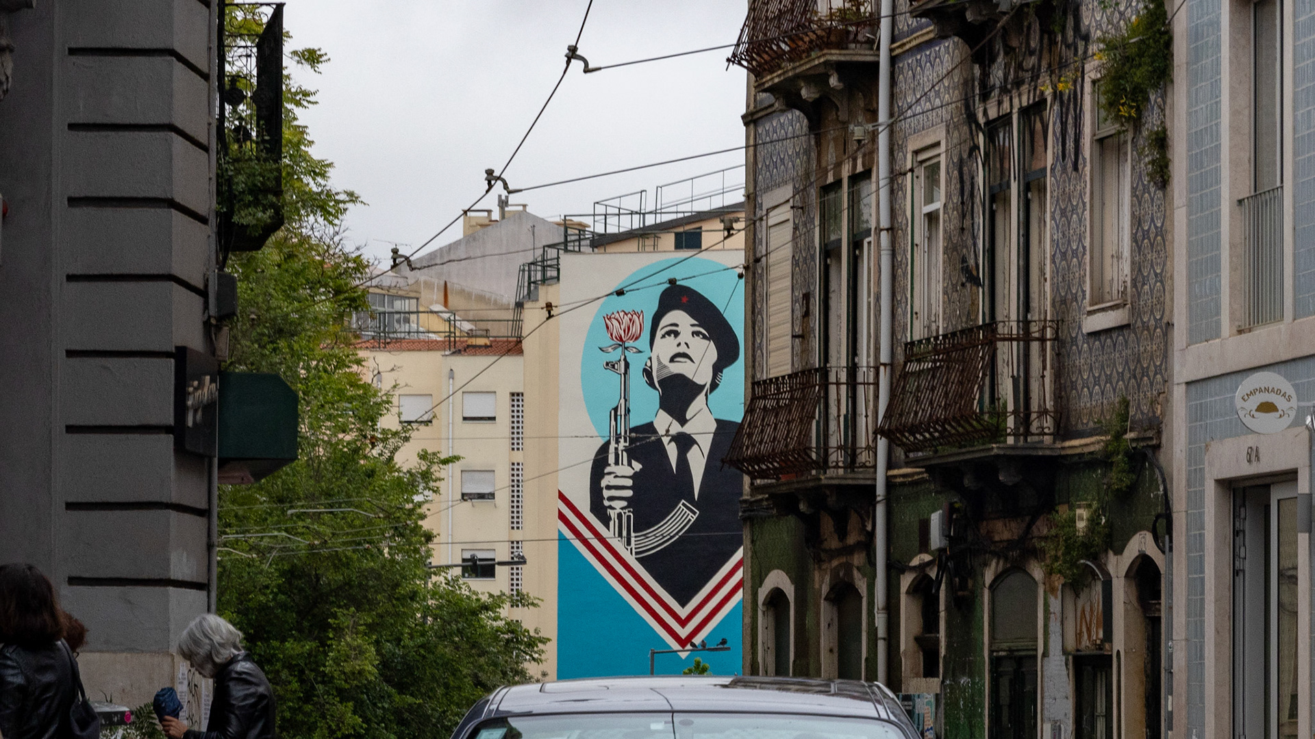 Peace Guard by Obey Street Art. Lisbon, Portugal. 2024.