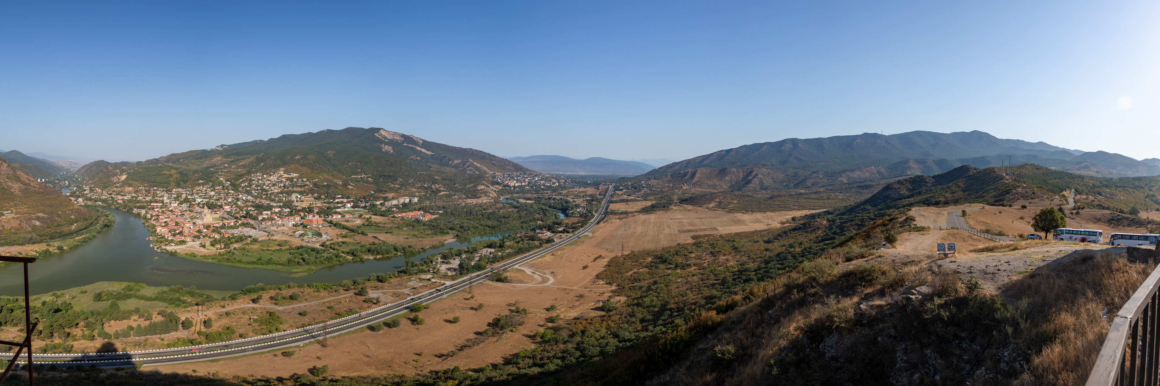 View from Jvari Monastery. Mtskheta, Georgia. 2019.