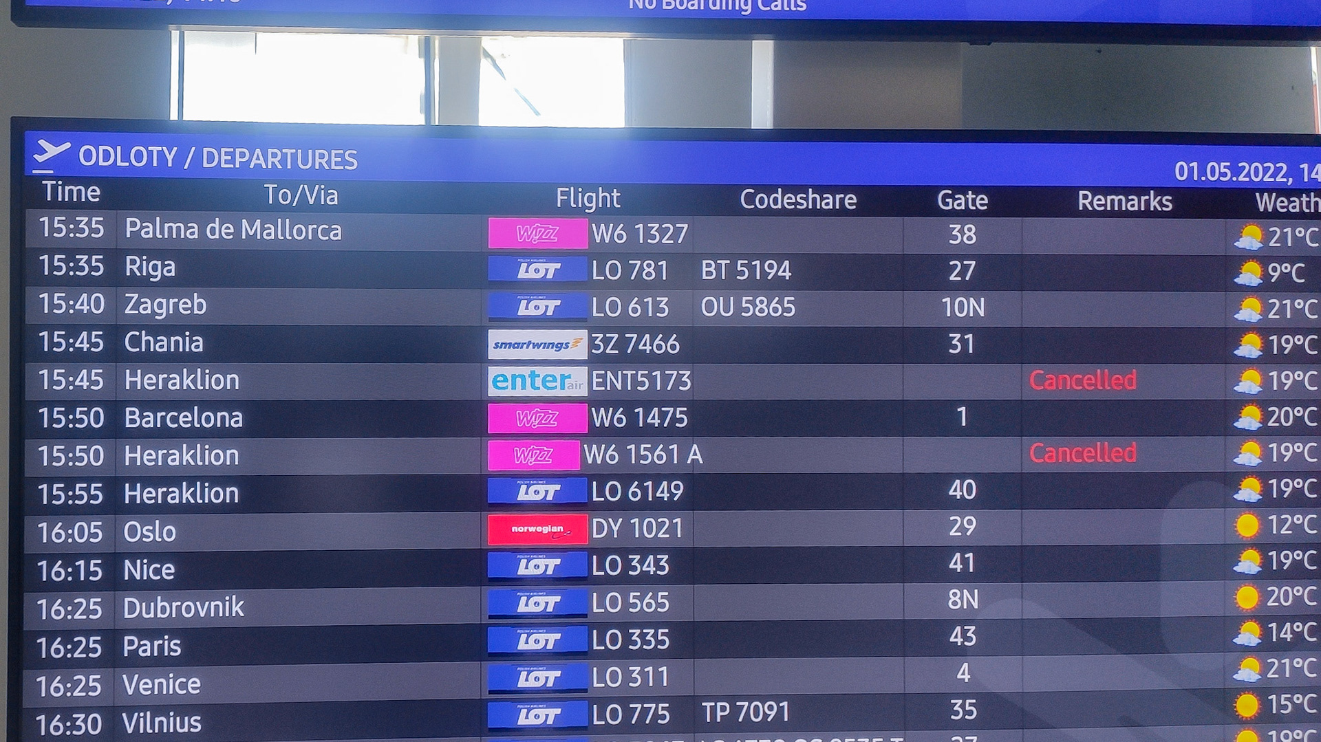 Warsaw Chopin Airport. Warsaw, Poland. 2022.