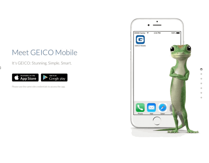 GEICO App product design (The Martin Agency)