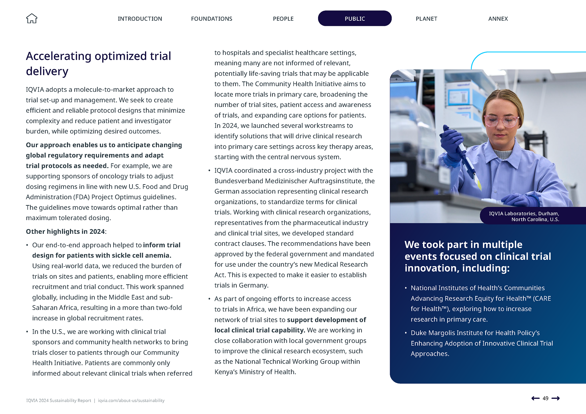 IQVIA 2024 Sustainability Report | Public