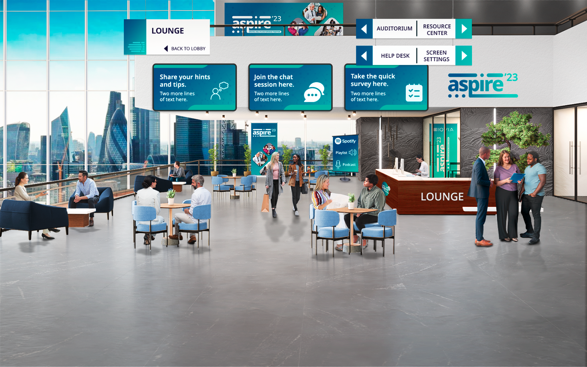 IQVIA Aspire 23 Conference - Lounge