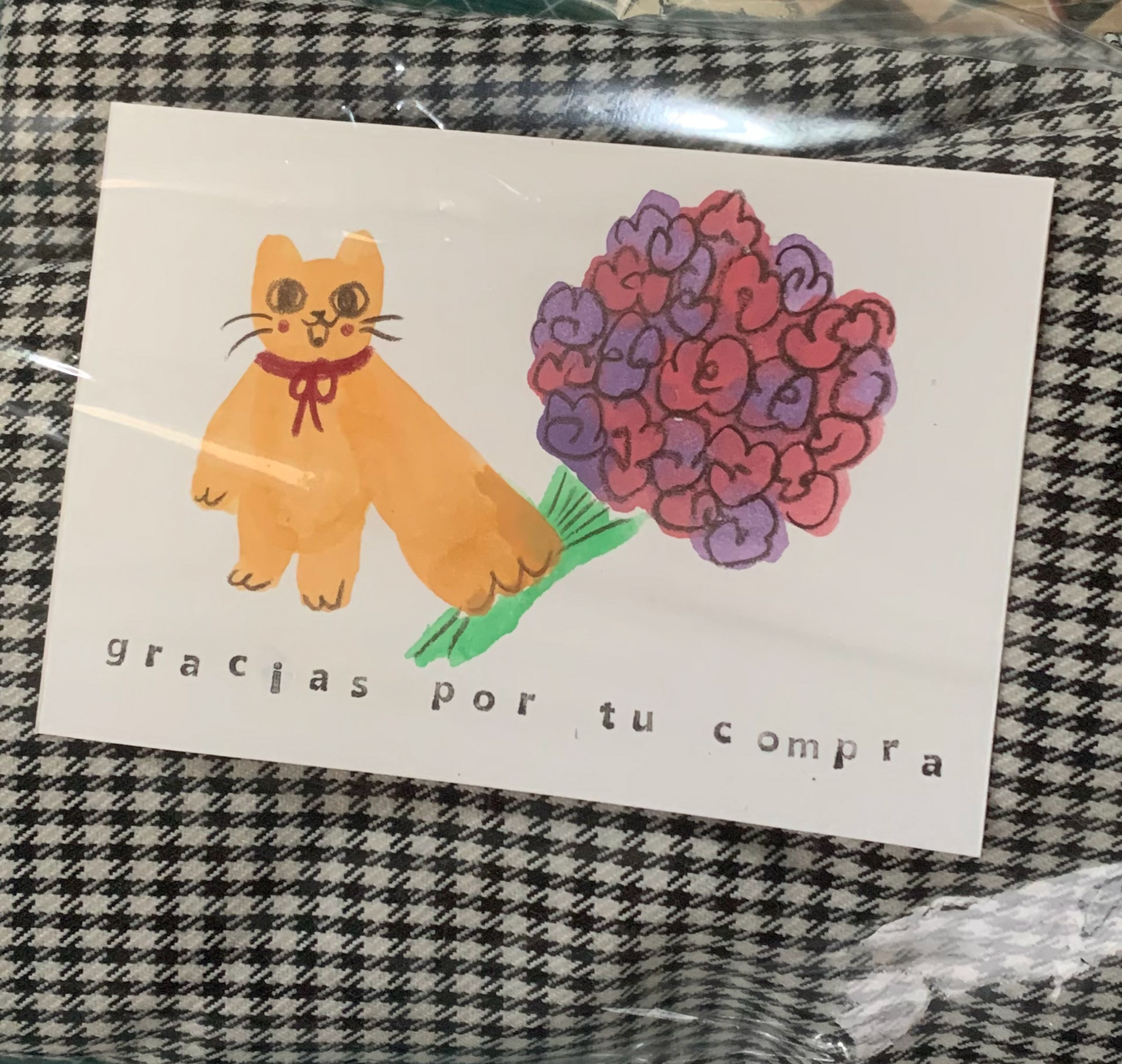 tarjeta de agradecimiento