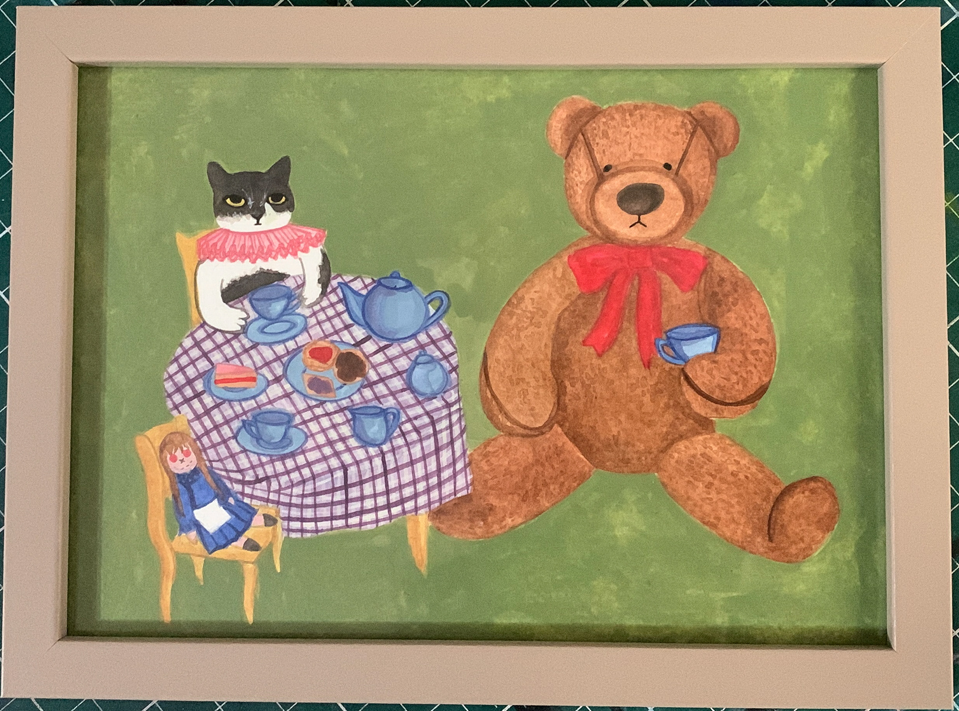 cuadro hecho a pedido,  fiesta de té