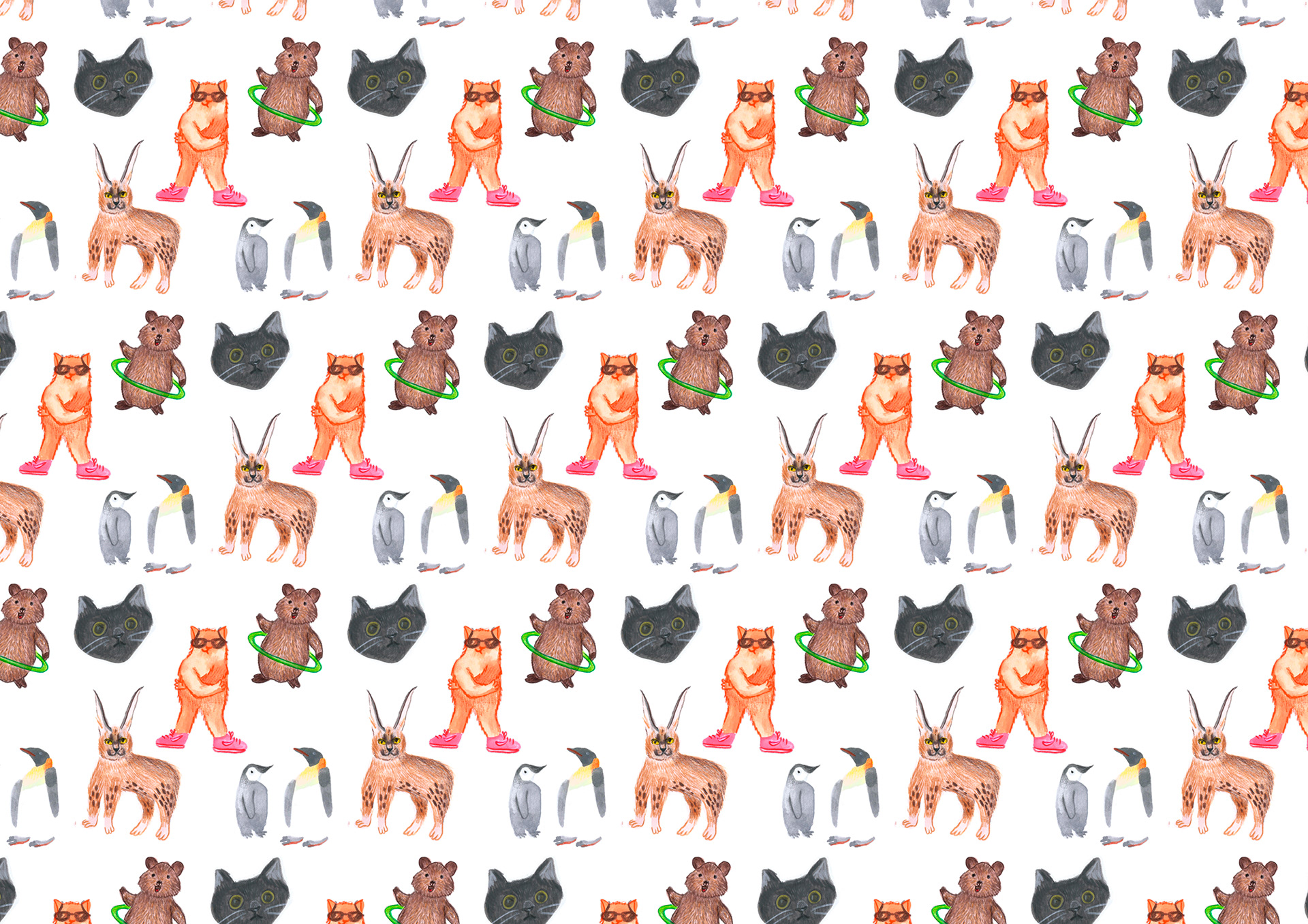 trama de animales para papel