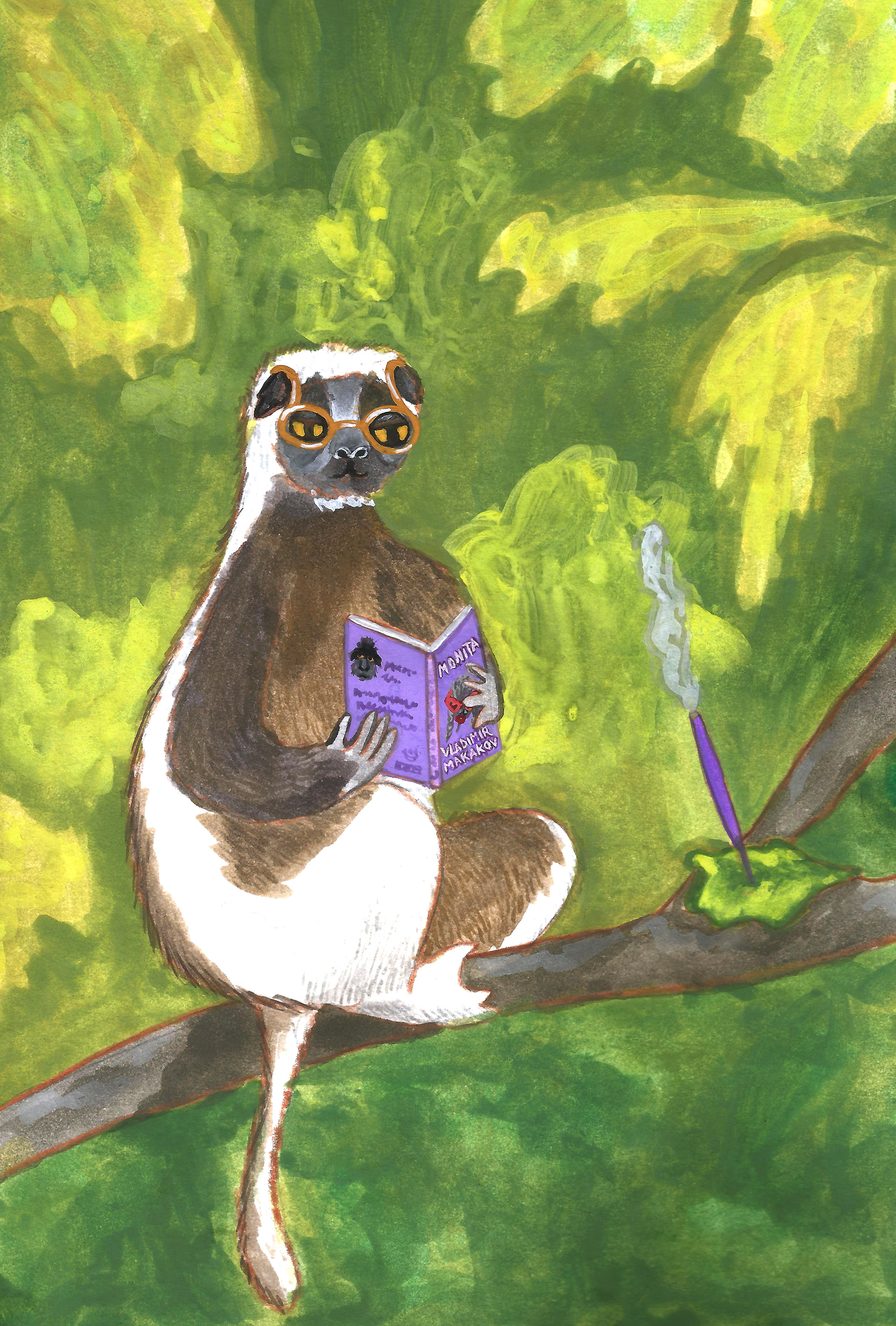 monito lector por el día del libro