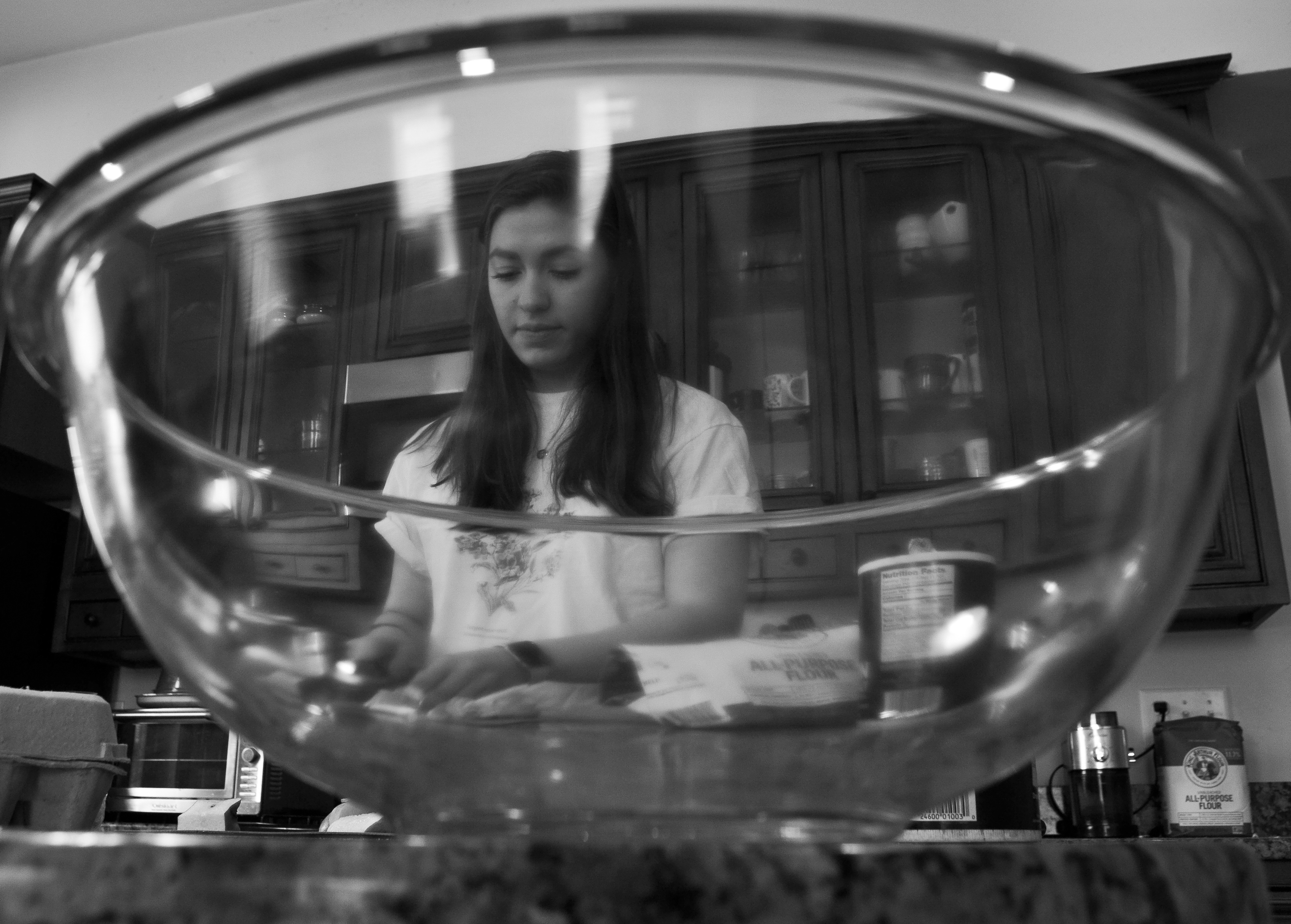 Northeastern student Gioia Infelise, 21, has been using baking as a method to cope with confinement and is grateful that people are still allowed to go on walks outside, as of April 7, 2020.