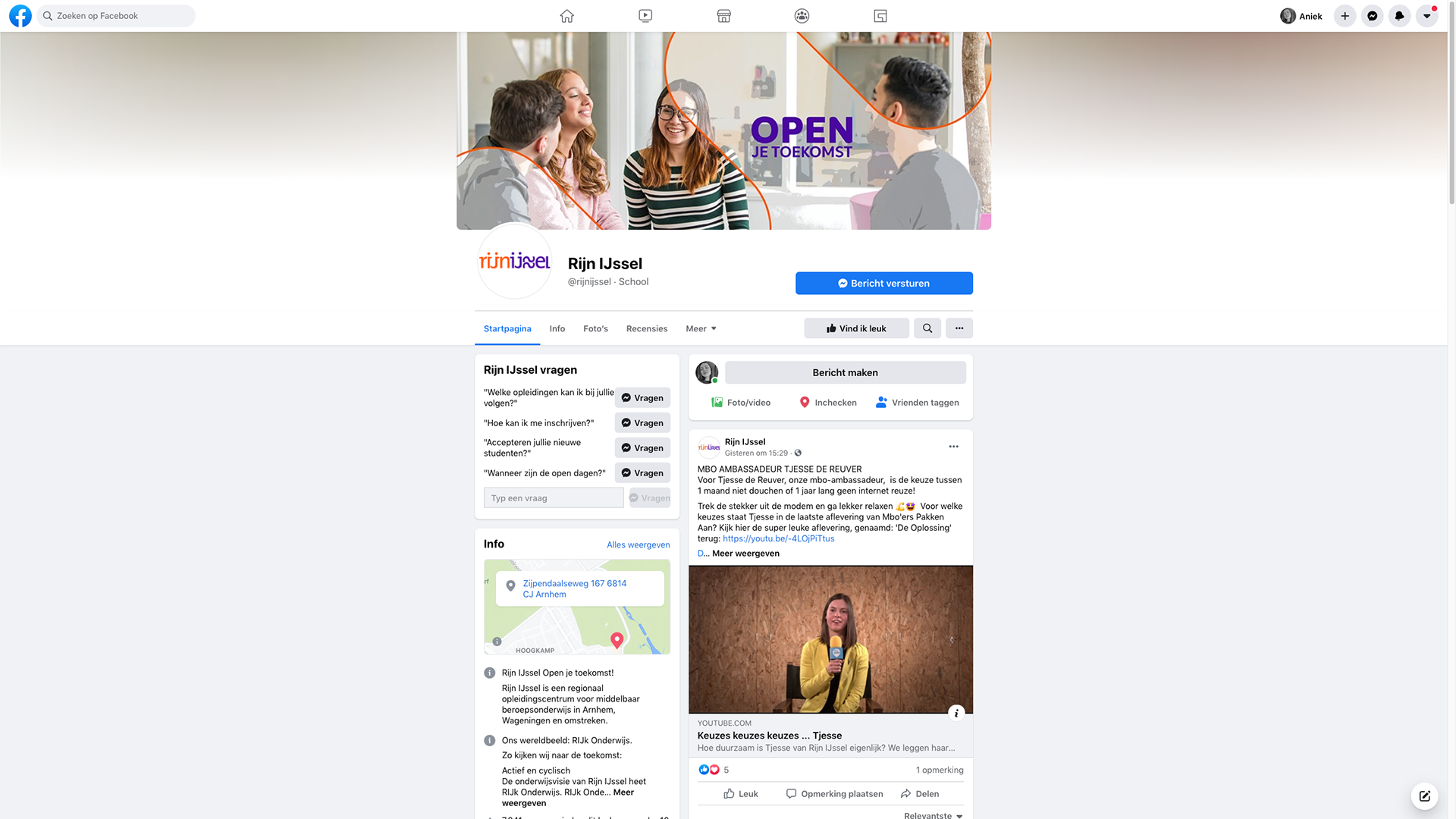 Facebook pagina Rijn IJssel