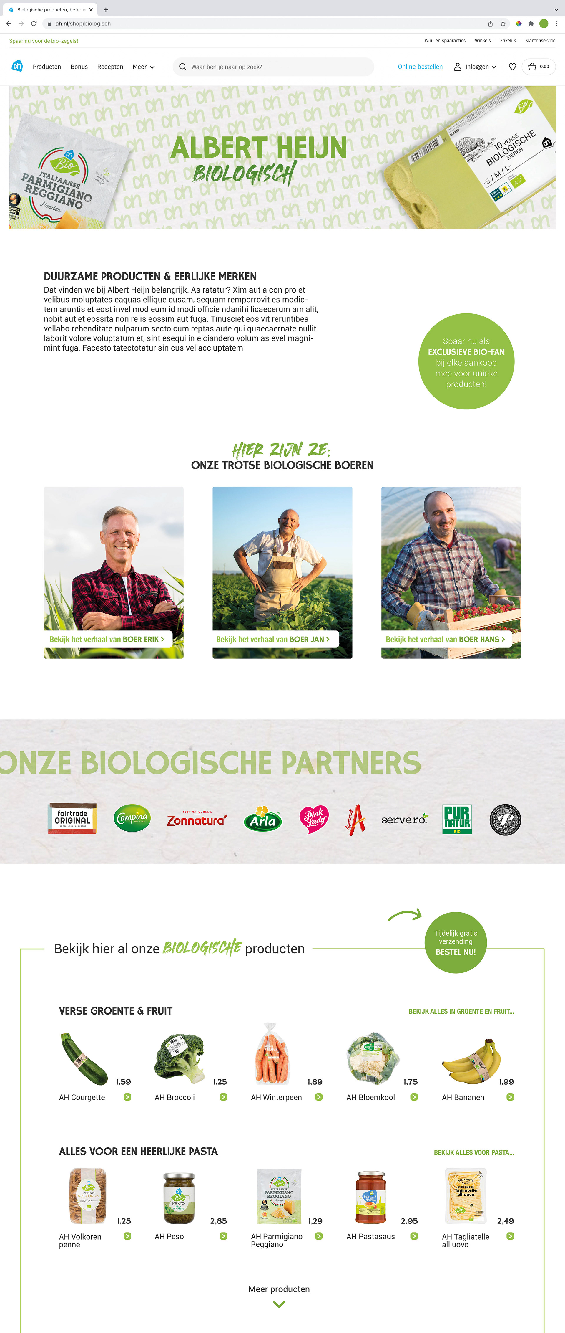 Actie: landingspagina