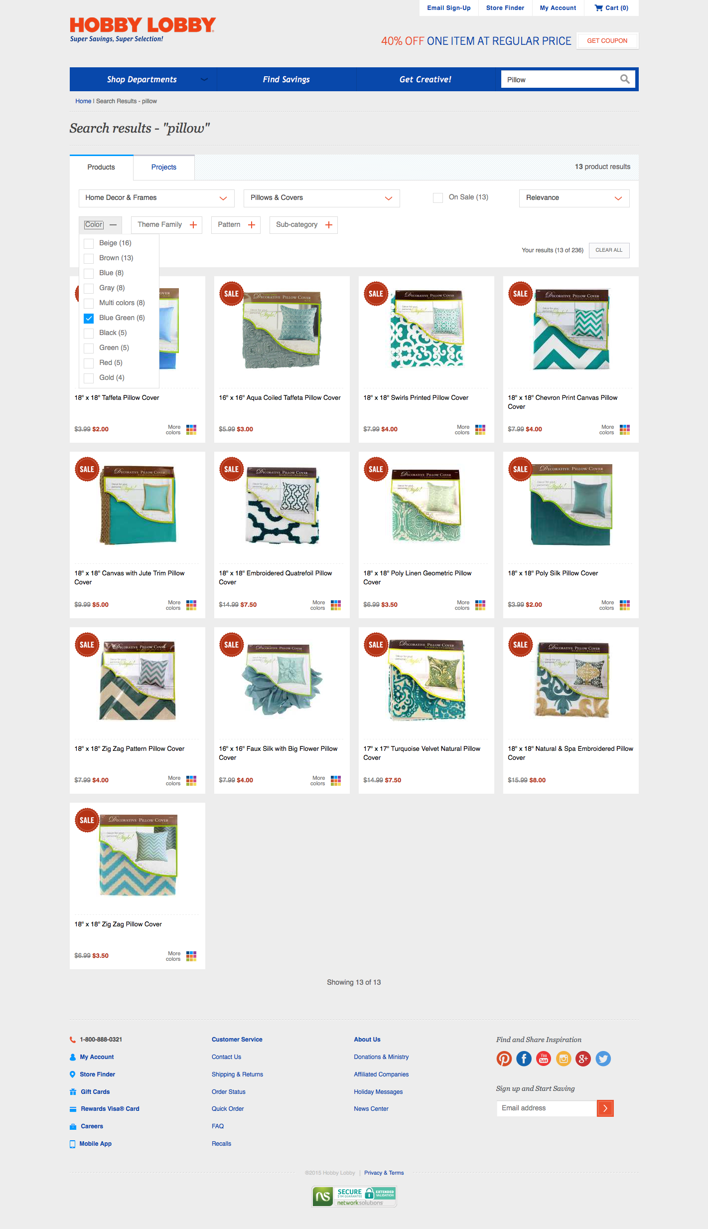 Our visual design team's final design of the unified search results page