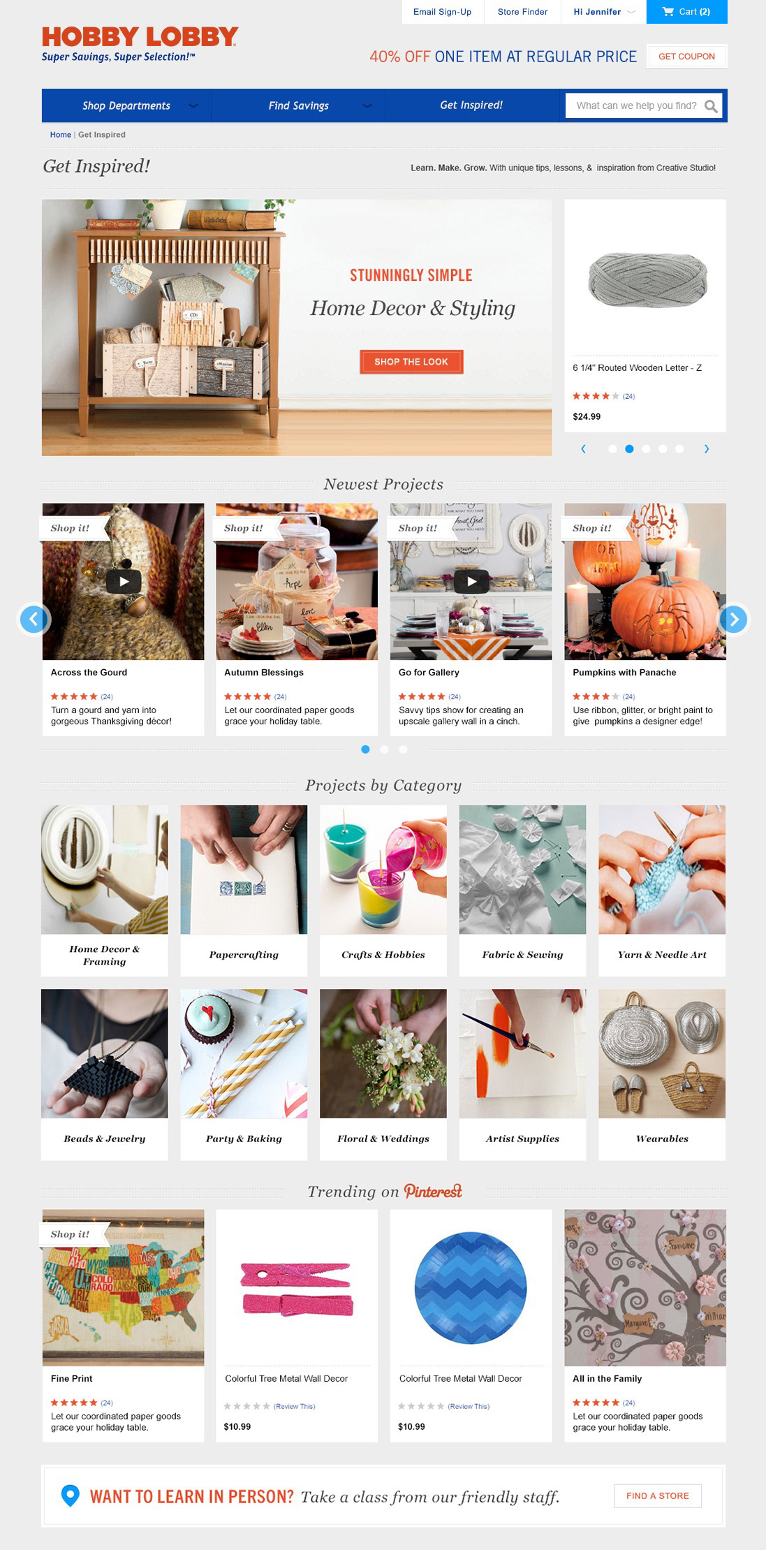 Our team's home page design