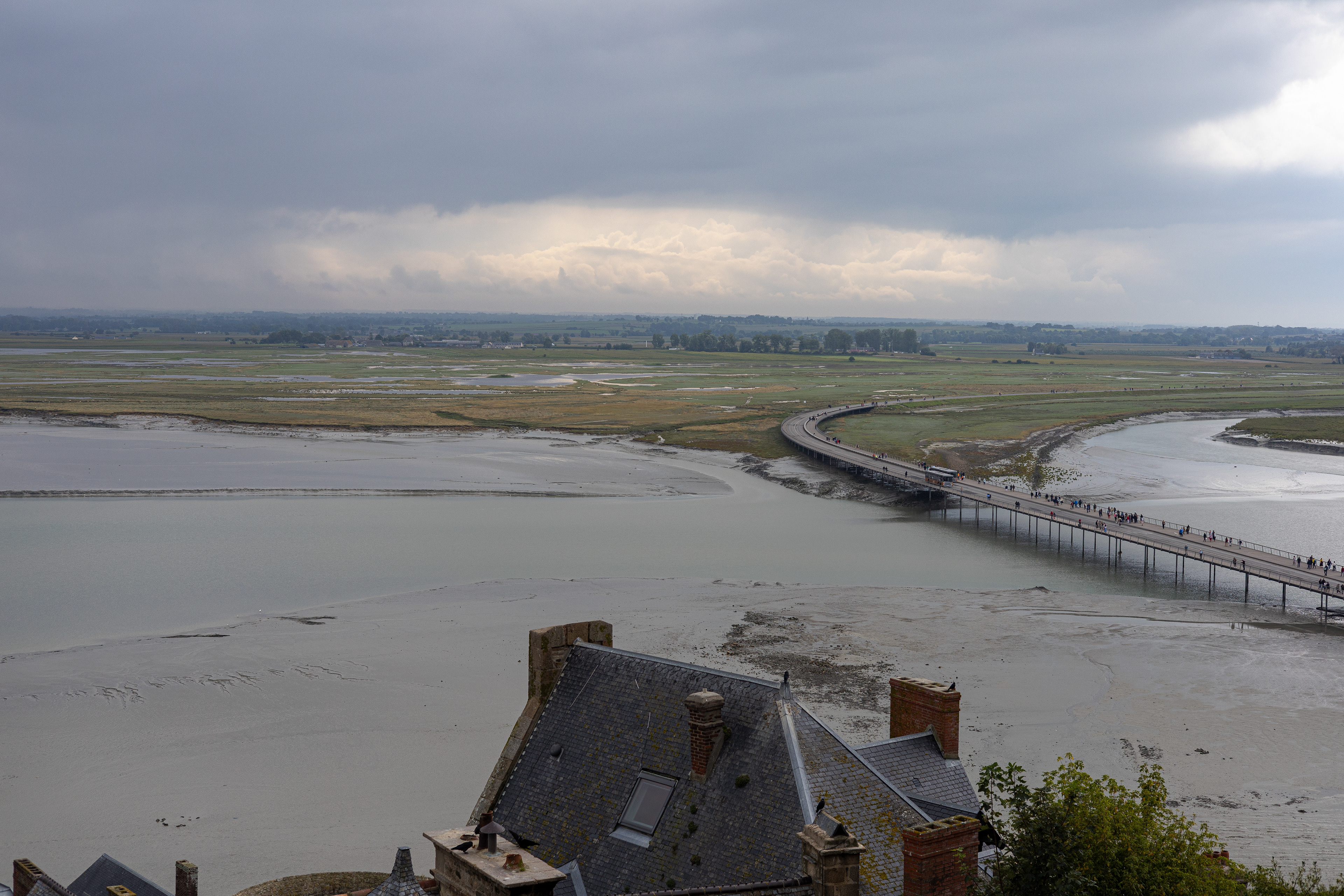 Vue depuis le Mont-Saint-Michel - Manche, France