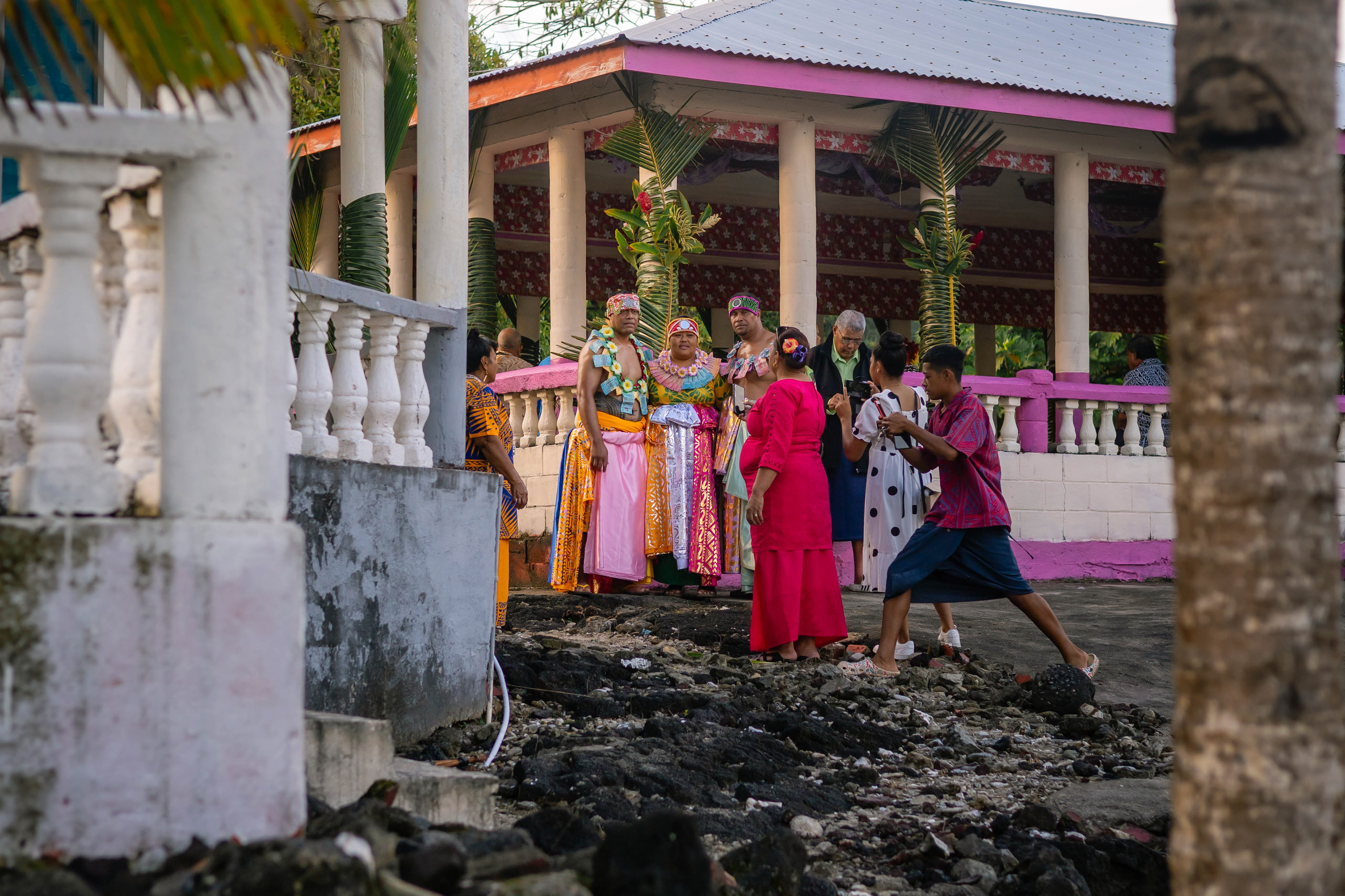 Préparatif de la cérémonie - Falealupo, Samoa