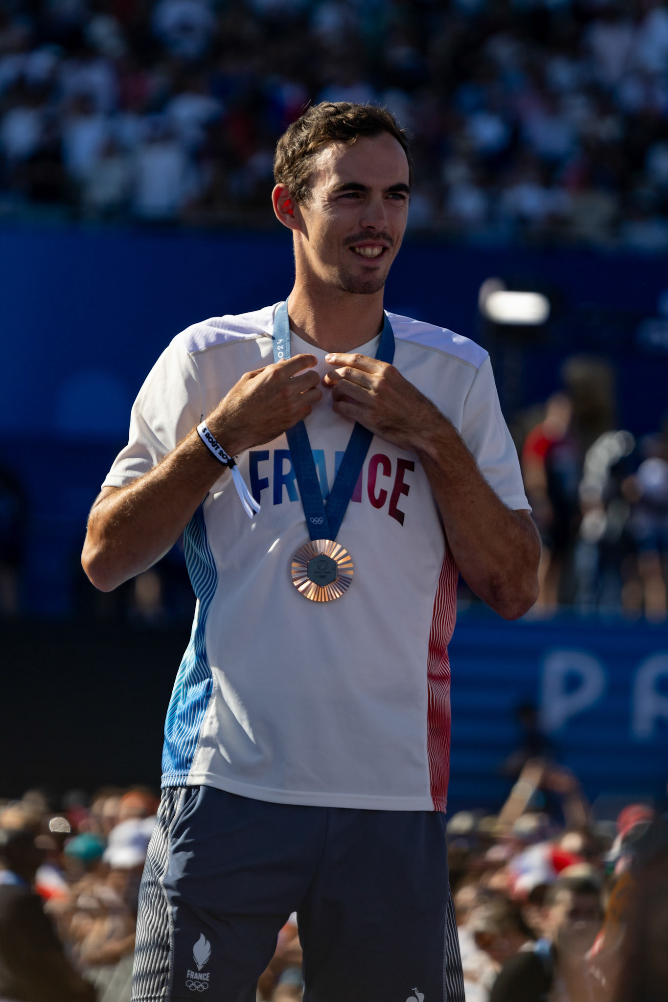 Christophe Laporte avec sa médaille de bronze - JO Paris 2024