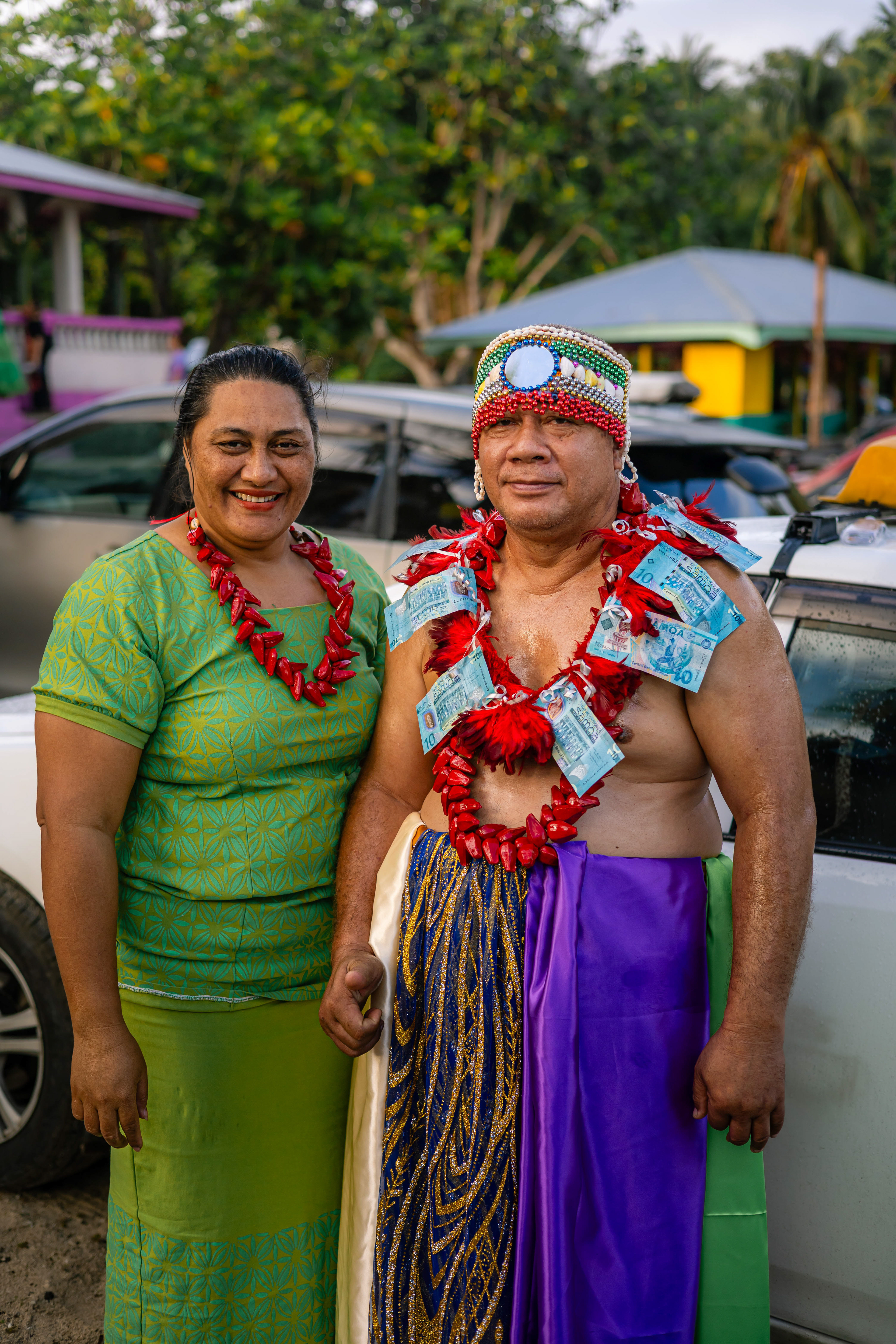 Un homme en lavalava - Falealupo, Samoa