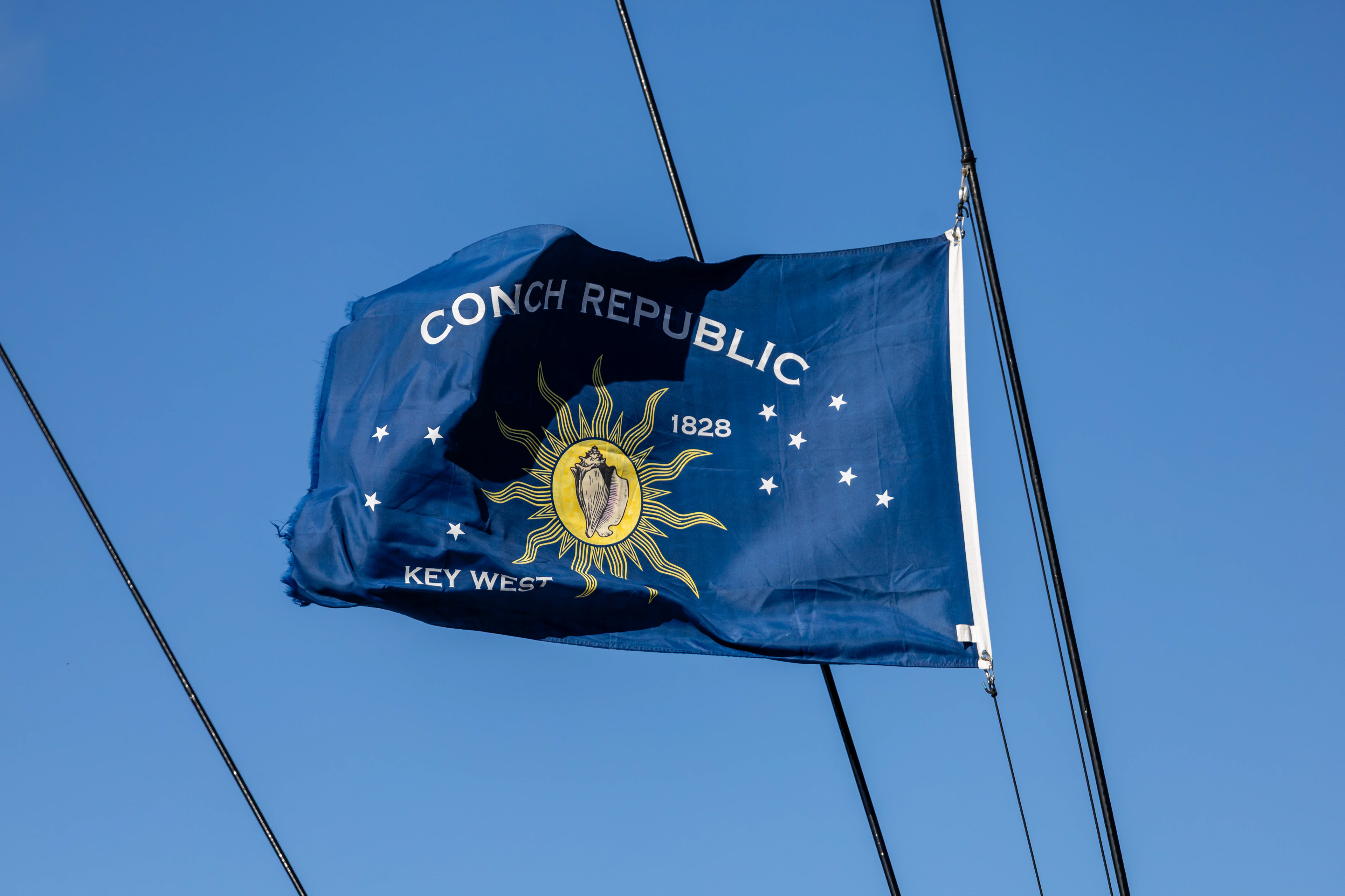 Drapeau de Key West - Key West, Floride, USA
