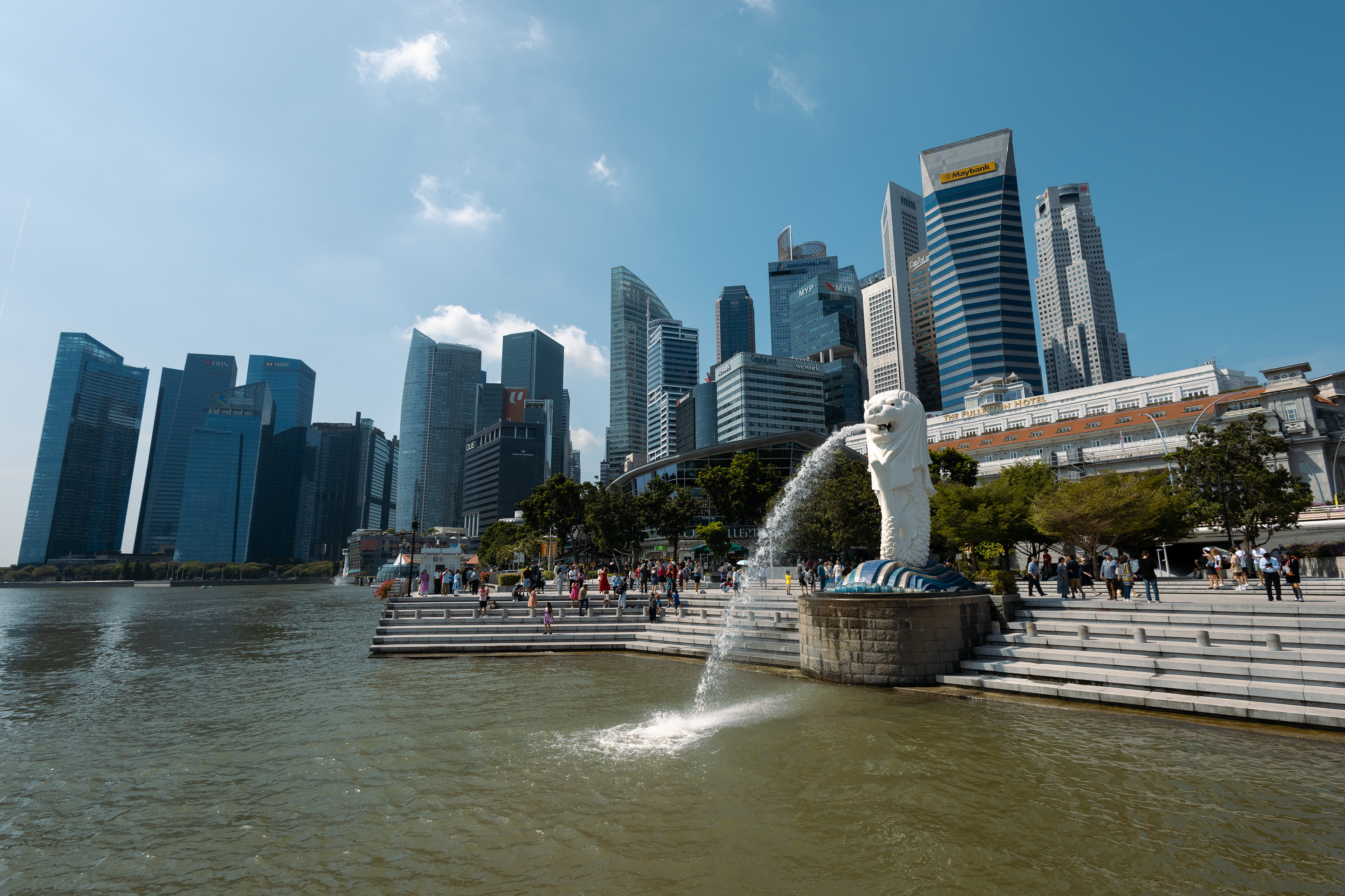 Le mer-lion, symbole de la ville - Singapour