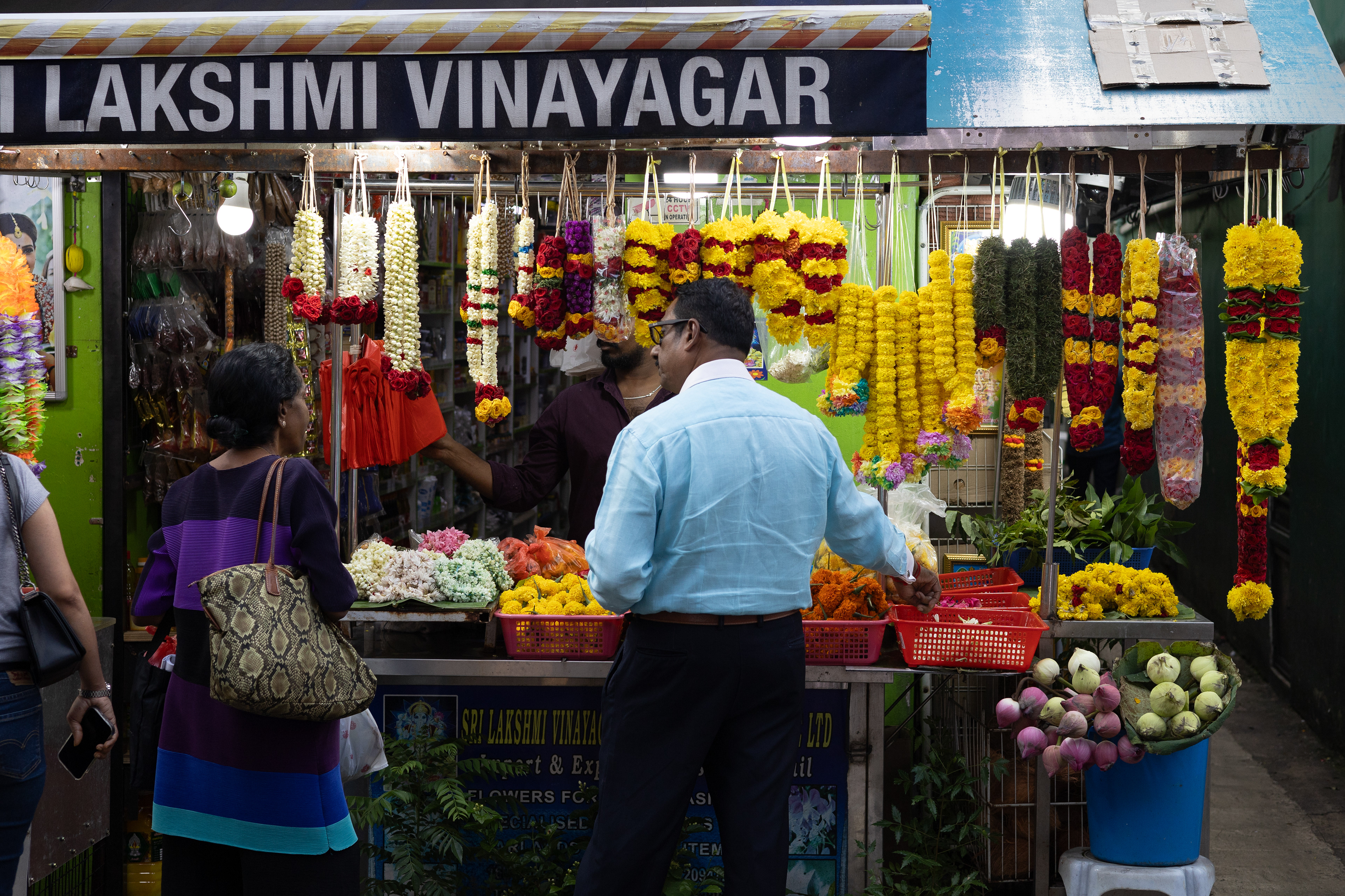 Colliers de fleurs hindous  - Singapour