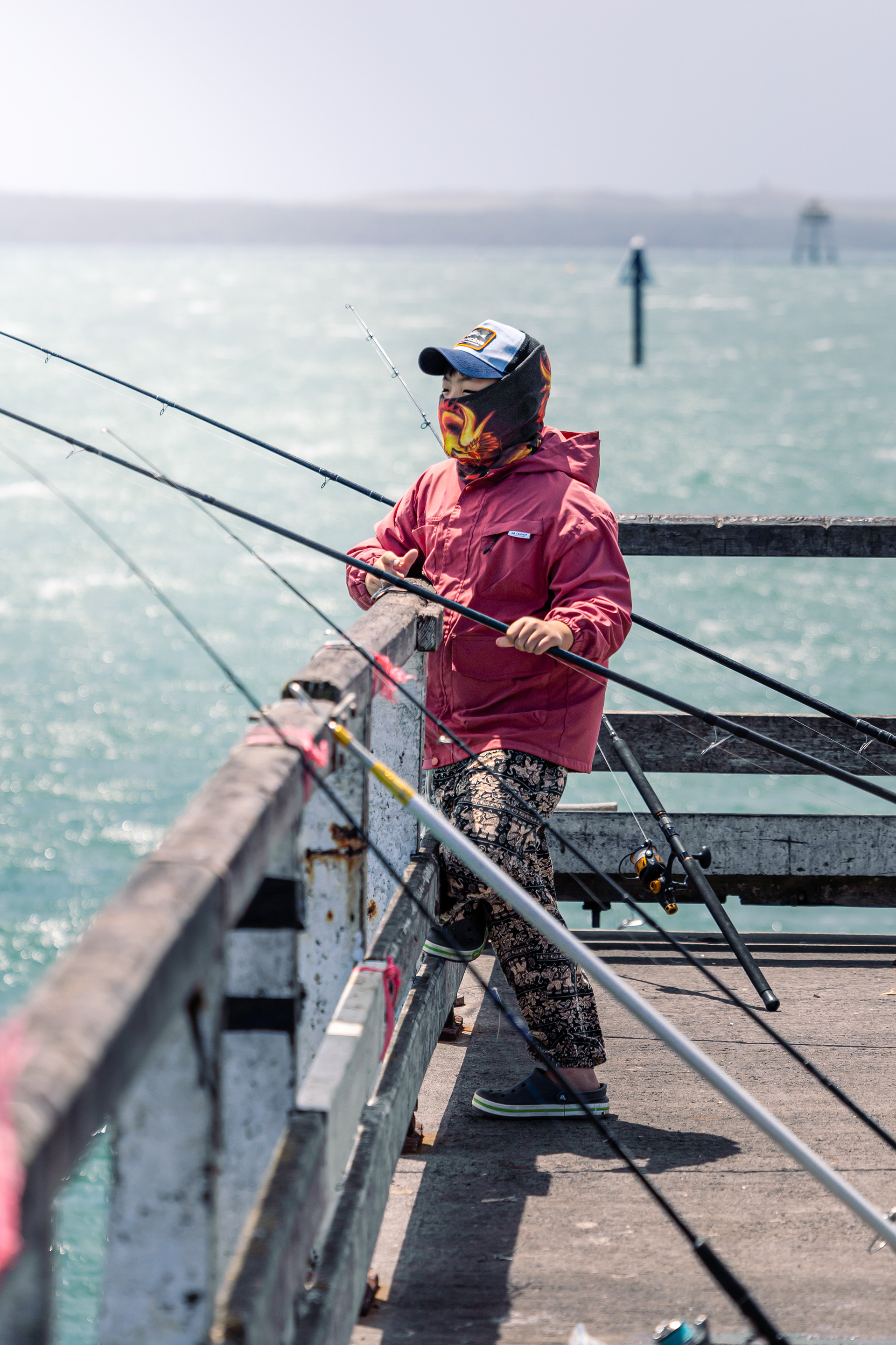 Pêcheur - Auckland, Nouvelle-Zélande