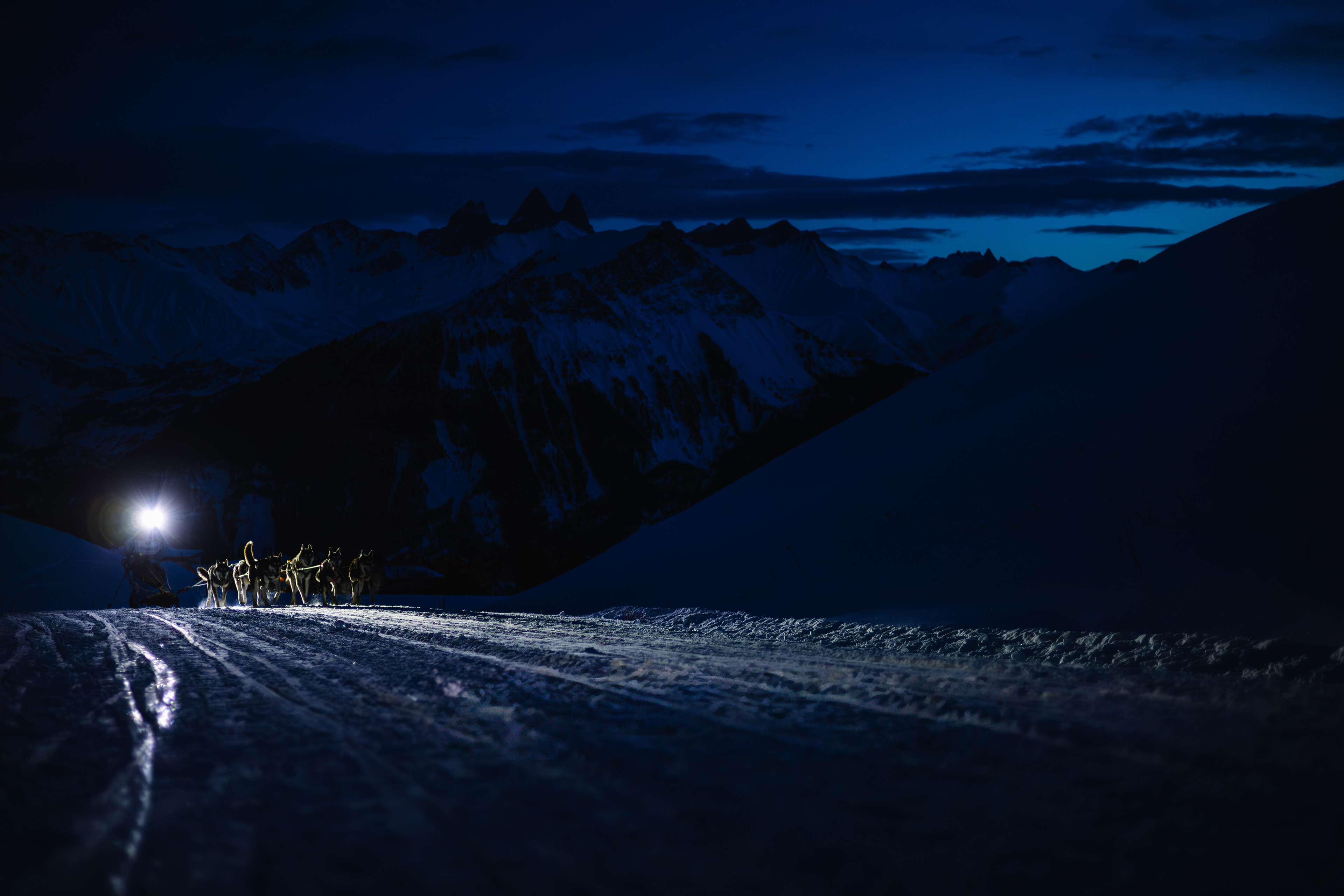 Musher de nuit - La Toussuire, France
