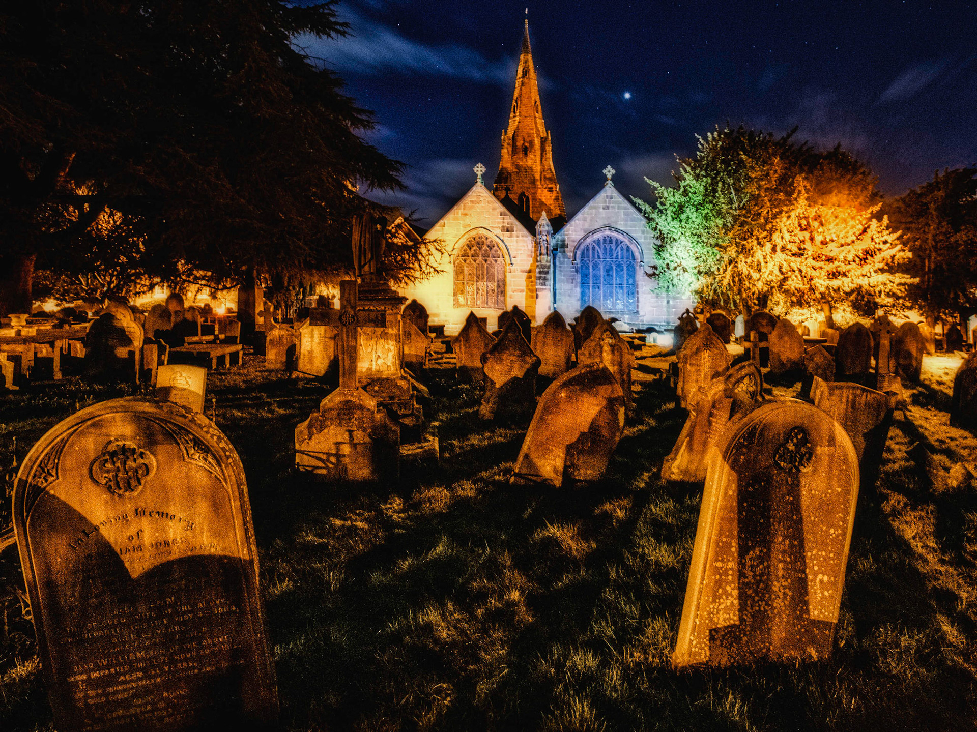 St Marys at night