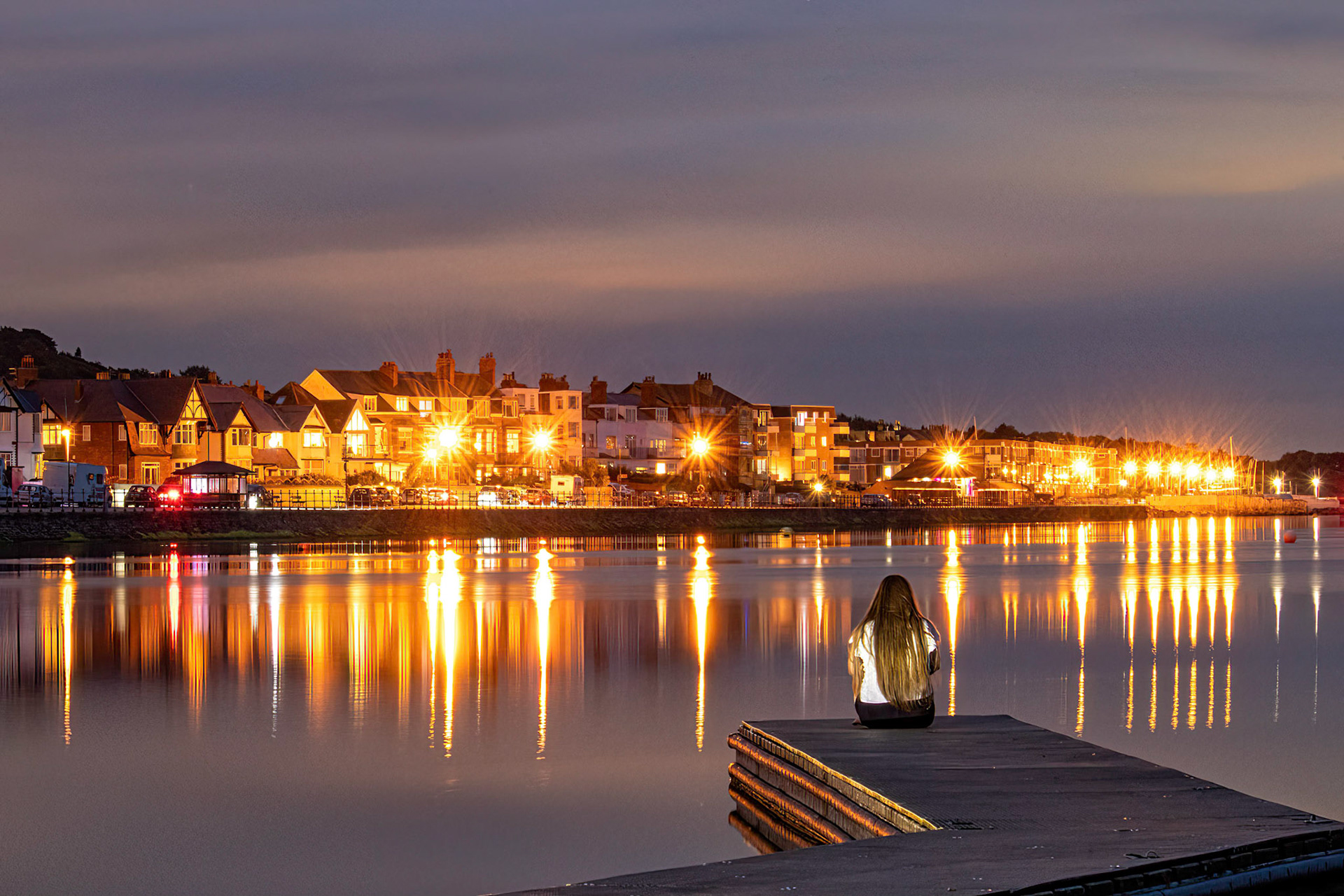 West Kirby Marina at night