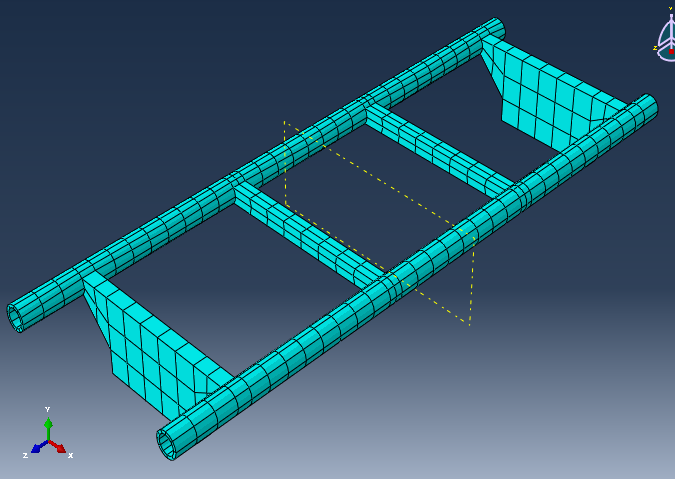 Broader mesh for Flat Right Cross (sans cross)