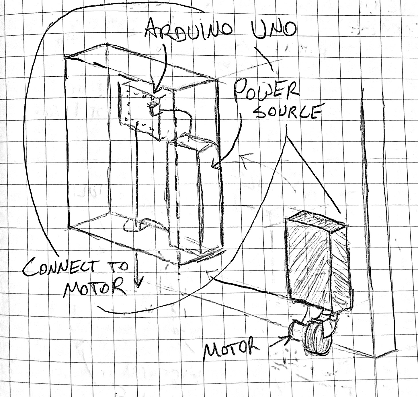 Initial sketch for door-opener