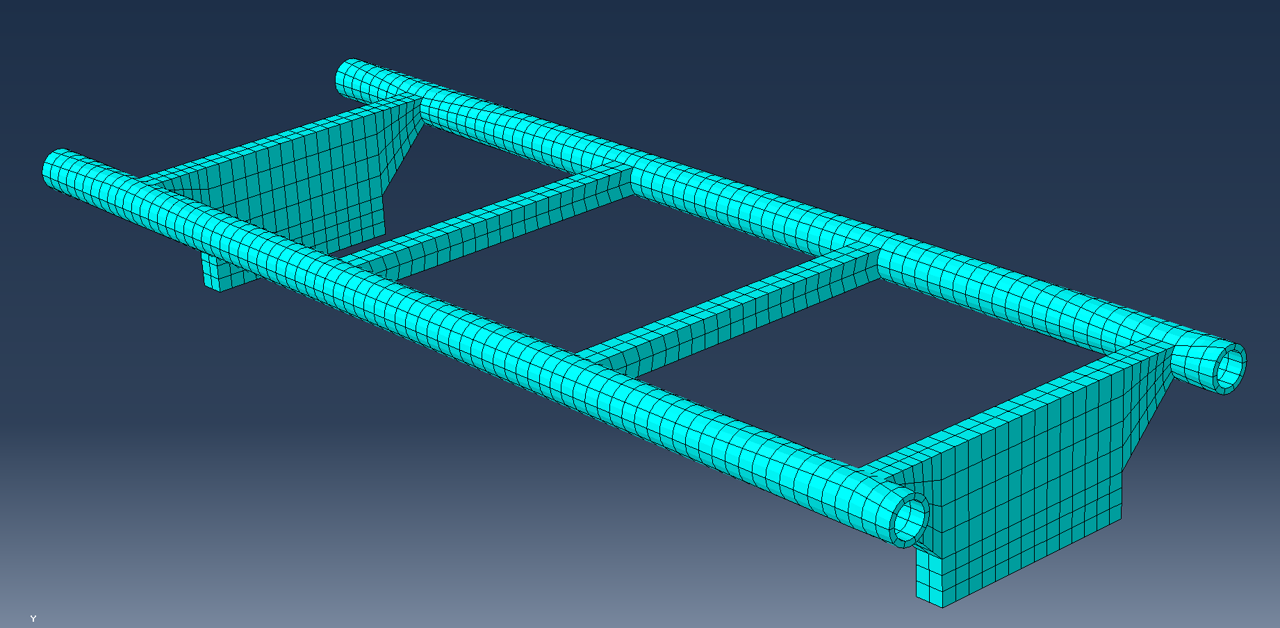Finished mesh for Flat Right Cross style track