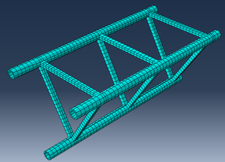 Finished mesh for triangular style (sans cross beams)