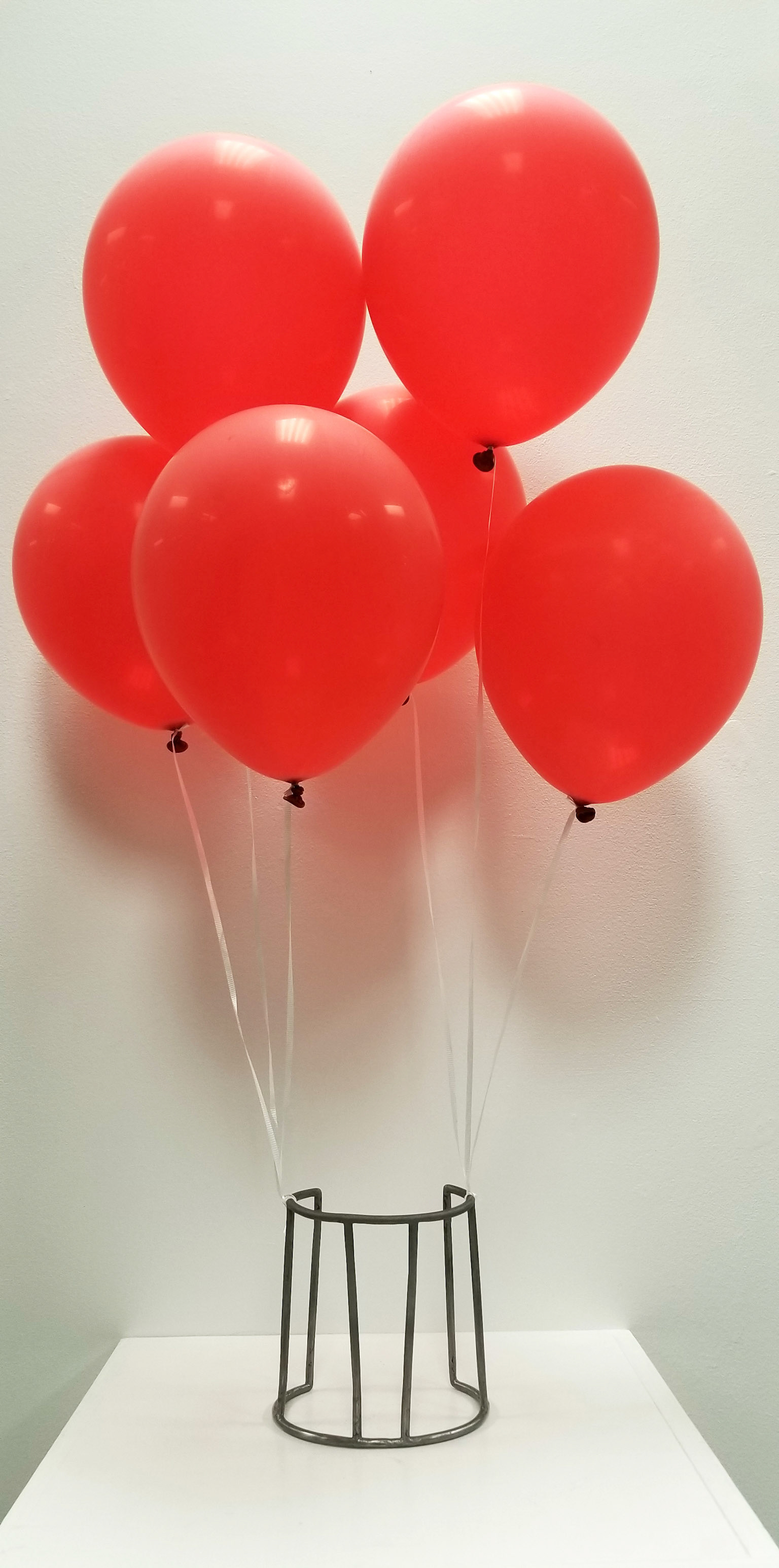 "Keep Your Head Up" (Wearable Metal Collar) , Rod Steel and Balloon's, 2' x 2' x 3'