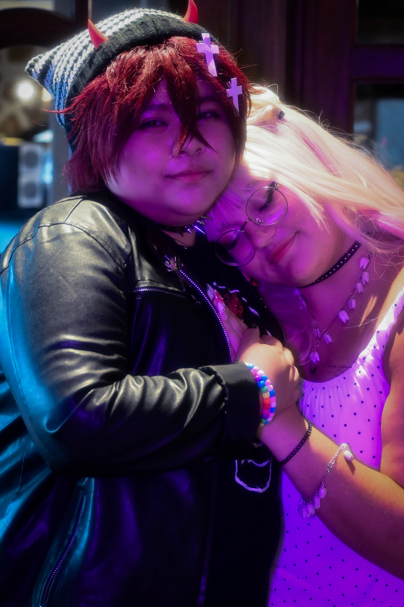 @micahraphonecheck as Ronin and @circus.creaturez as Angel from Killer Chat