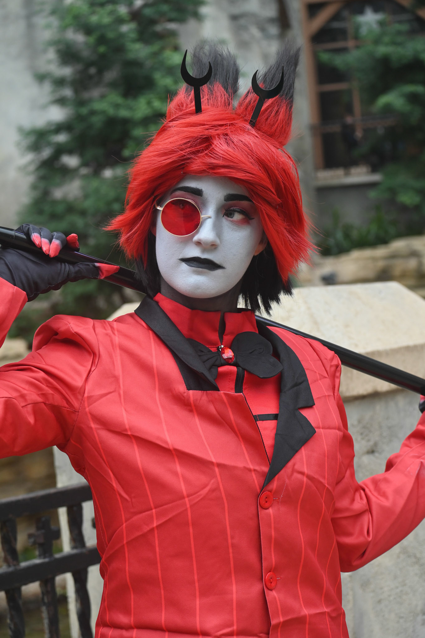 @thekatscave as Alastor from Hazbin Hotel