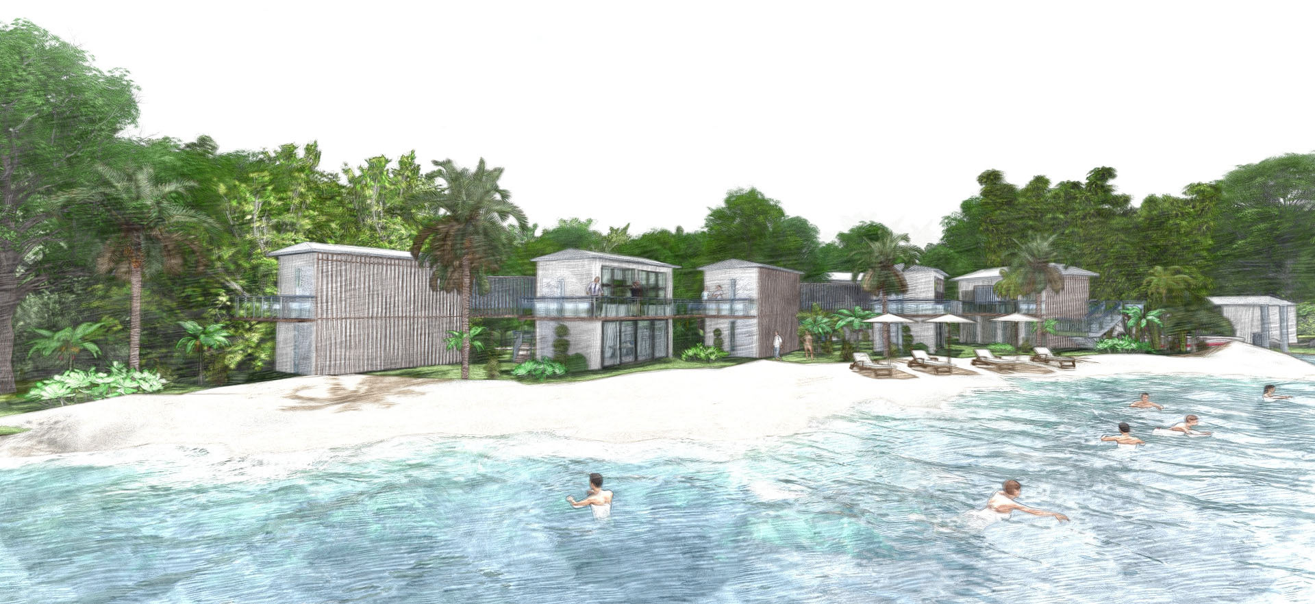 Research labs and Private Beach