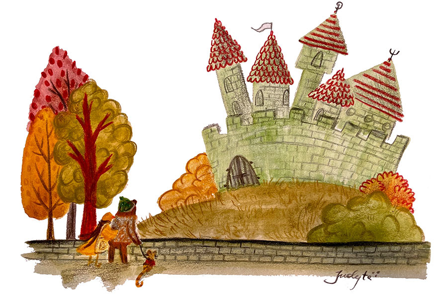 Title: Mrs. Chick & Mr. Bear Are Visiting the Castle
