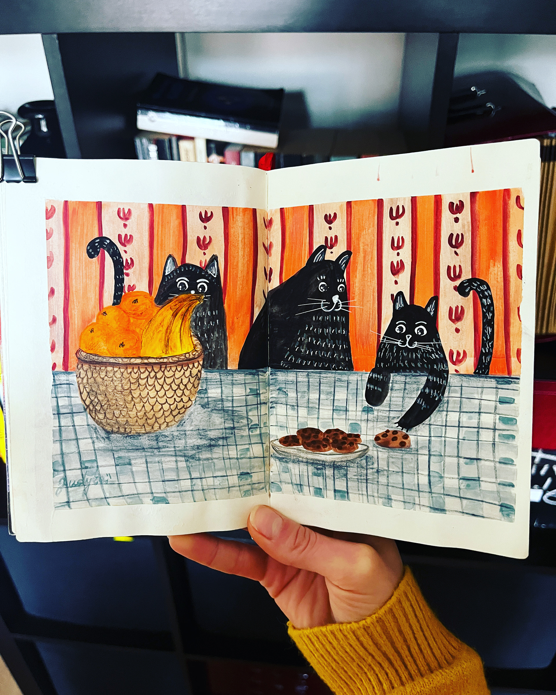 Title: Three Black Cats
