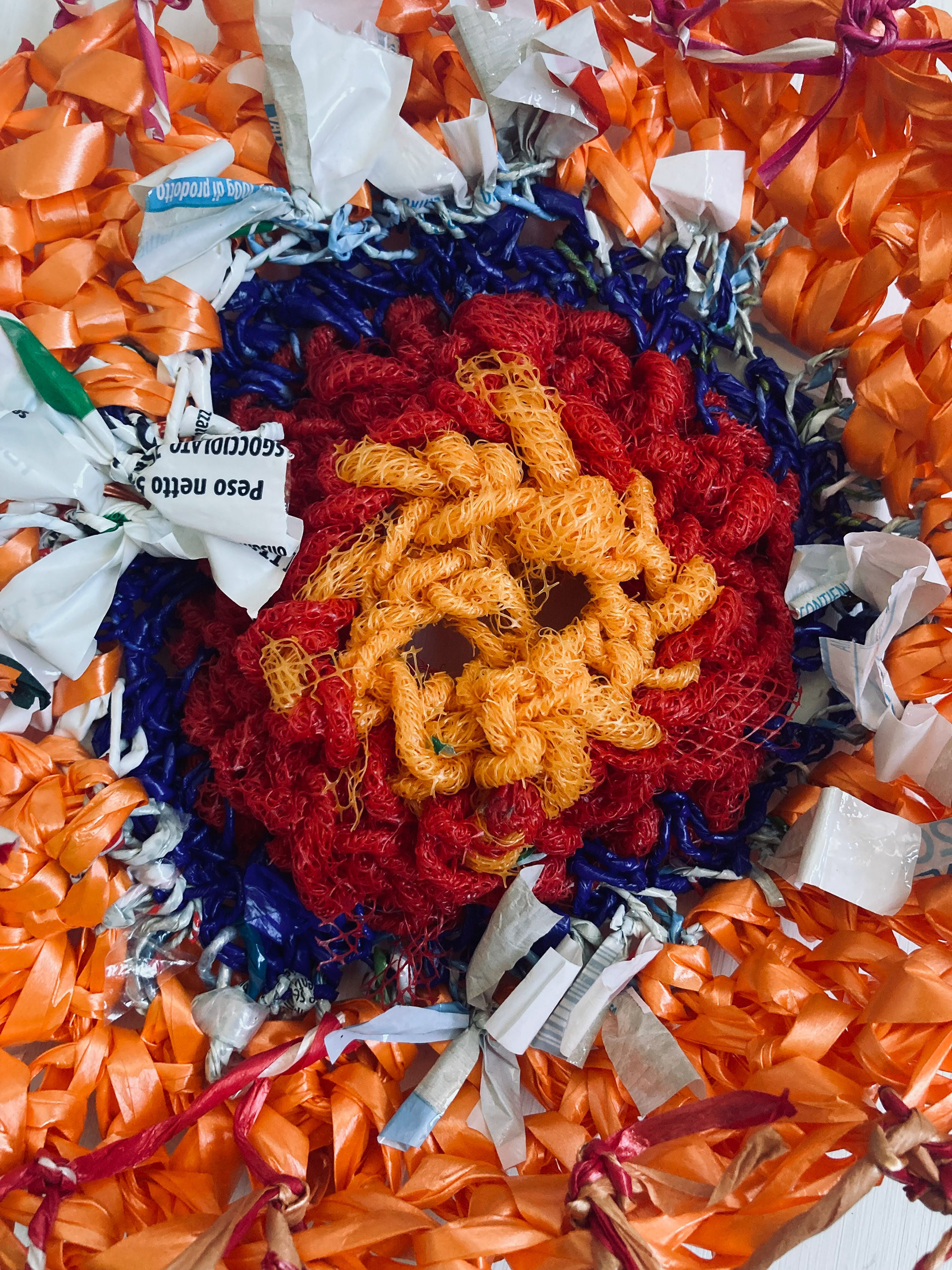 Plastic crochet sample