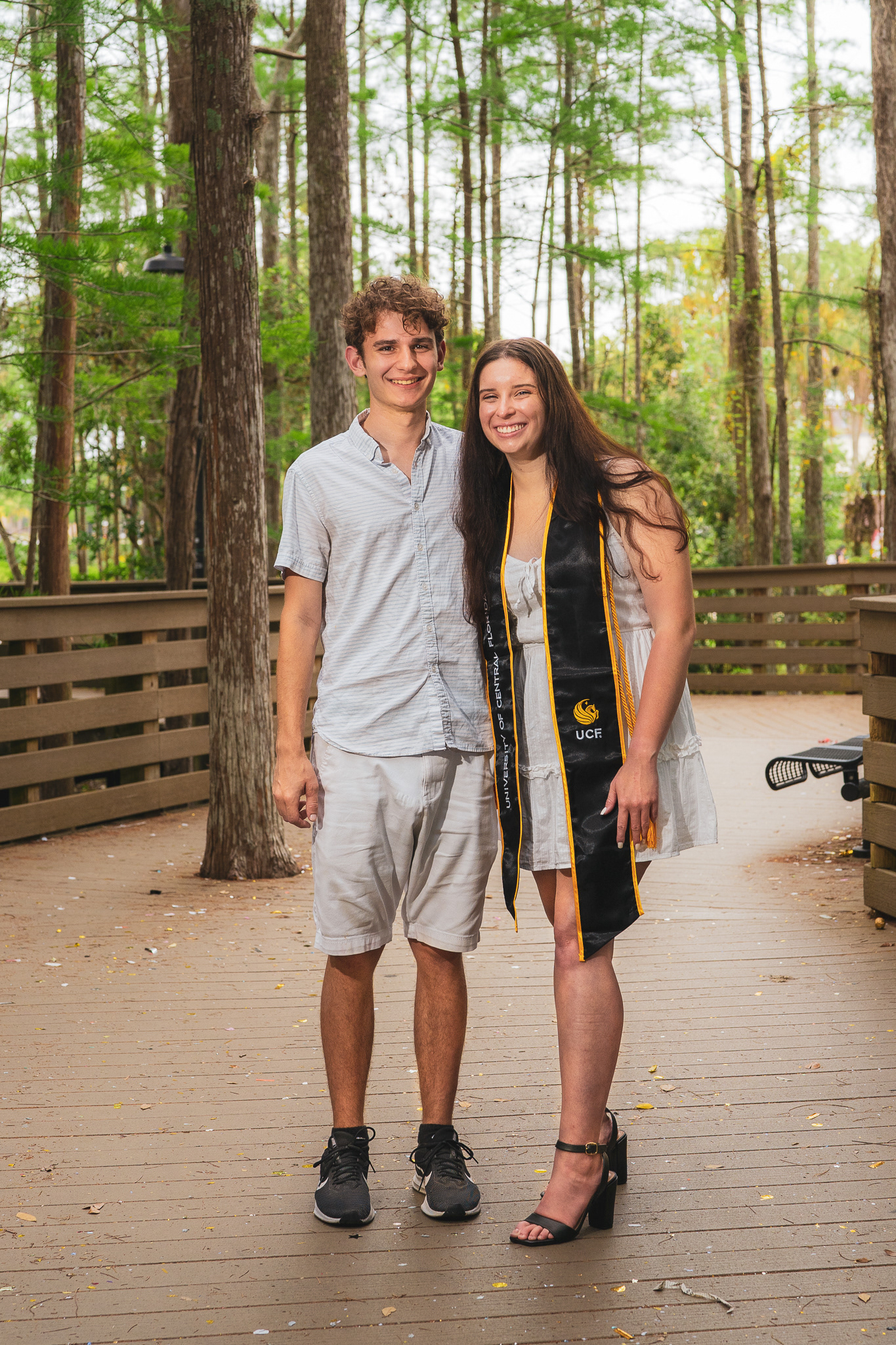 Senior Portrait at Student Union Boardwalk | UCF Graduation Photographer AC