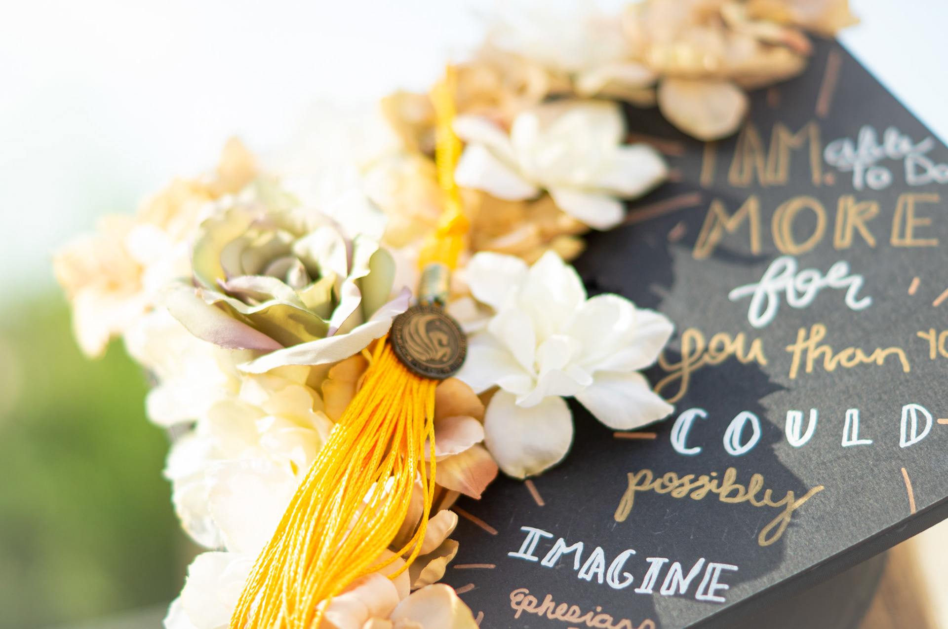 Grad Cap Detail Student Union Boardwalk UCF Orlando Graduation Photography | LJ