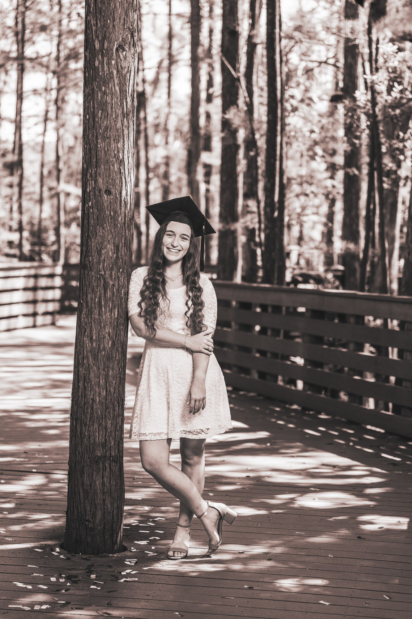 Masters Graduate UCF Student Union Boardwalk | Orlando Graduation Photographer | JS
