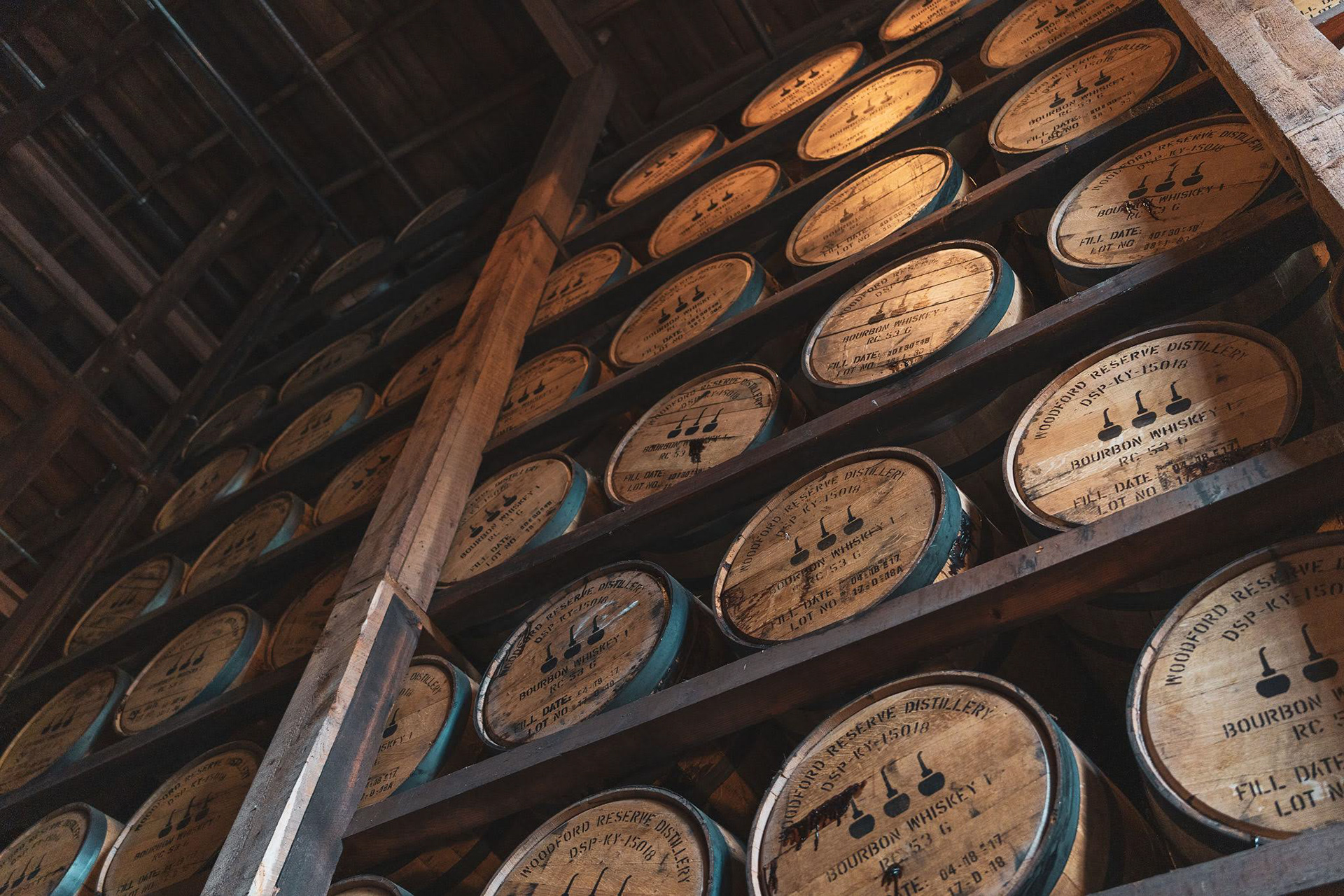 The aging process | Bourbon barrels in storage