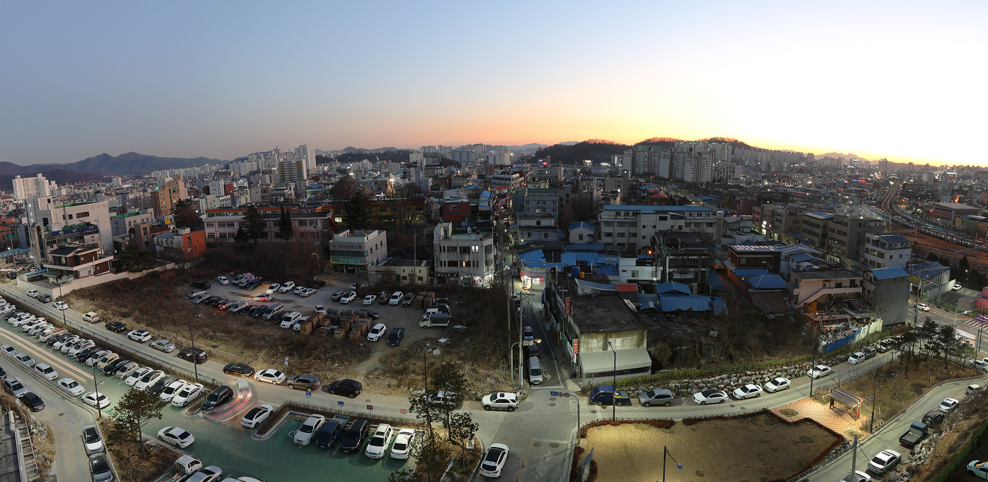 저녁 대흥동 전경