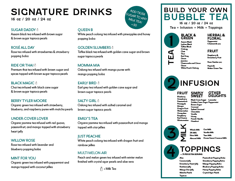 Bubble Tea Time Menu - Takeaway in London, Delivery Menu & Prices