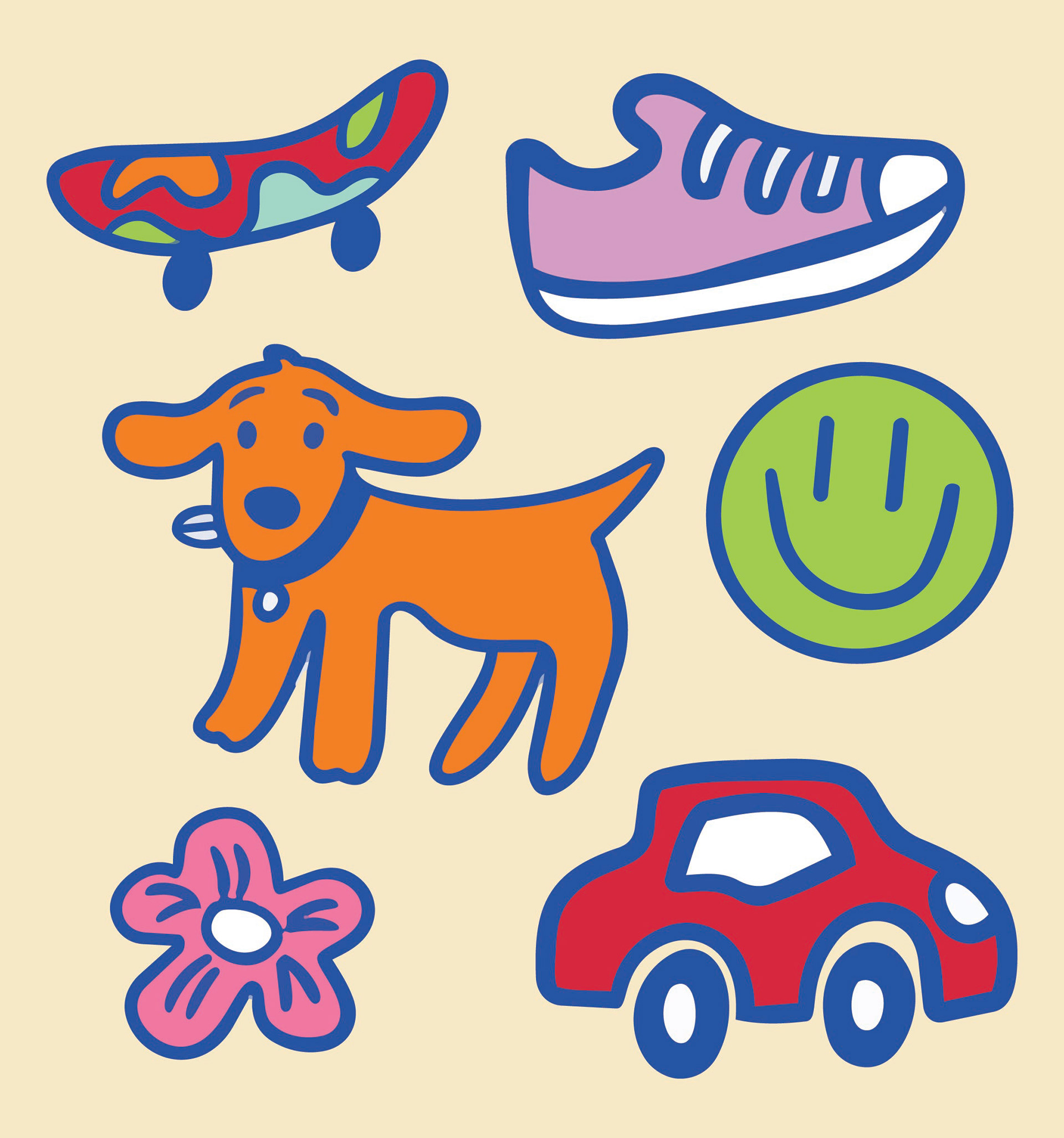 YETI for kids drink ware icons created in procreate and vectorized in illustrator