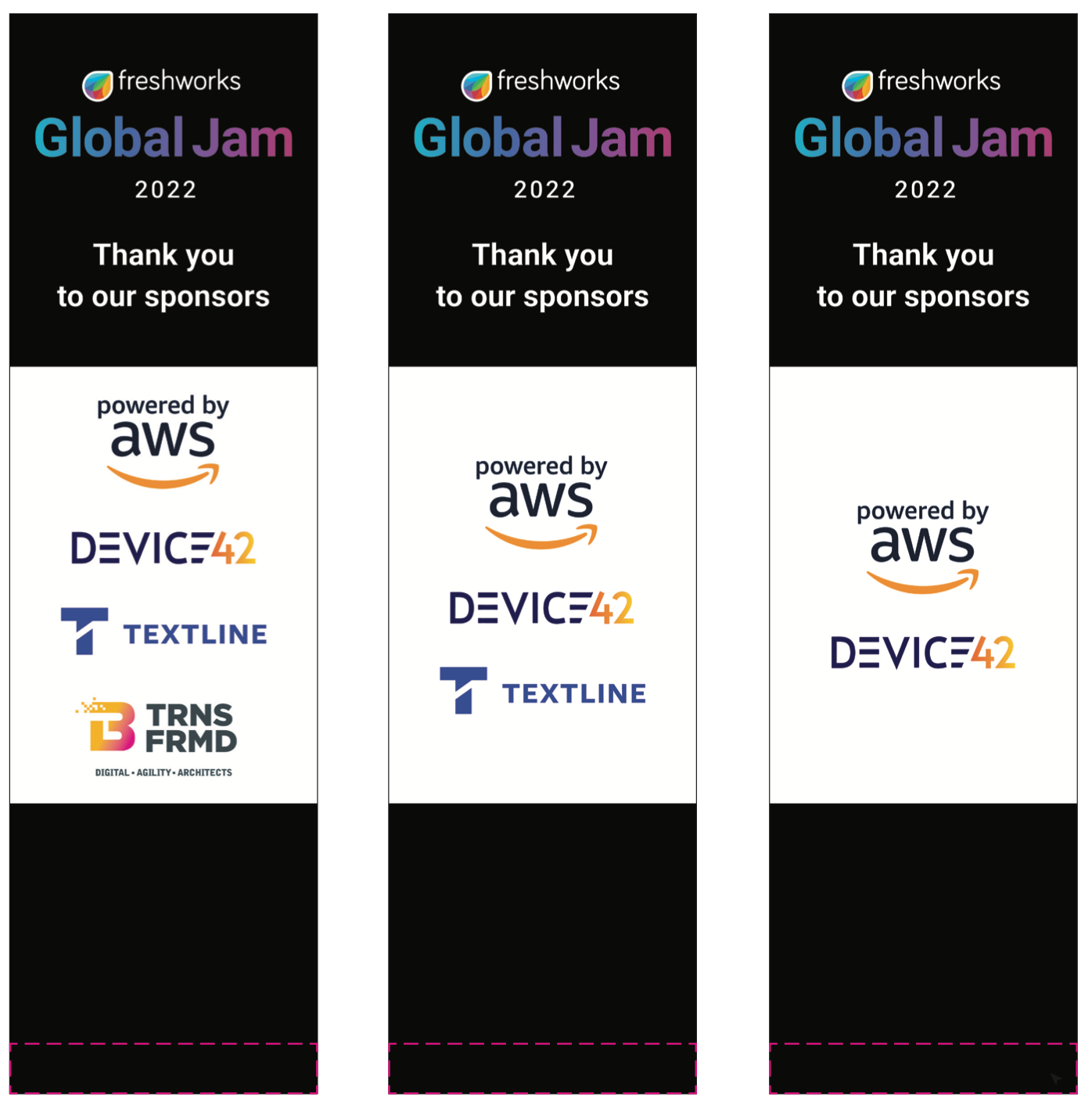 Freshworks Inc Global Jam 2022 Sponsor meterboards