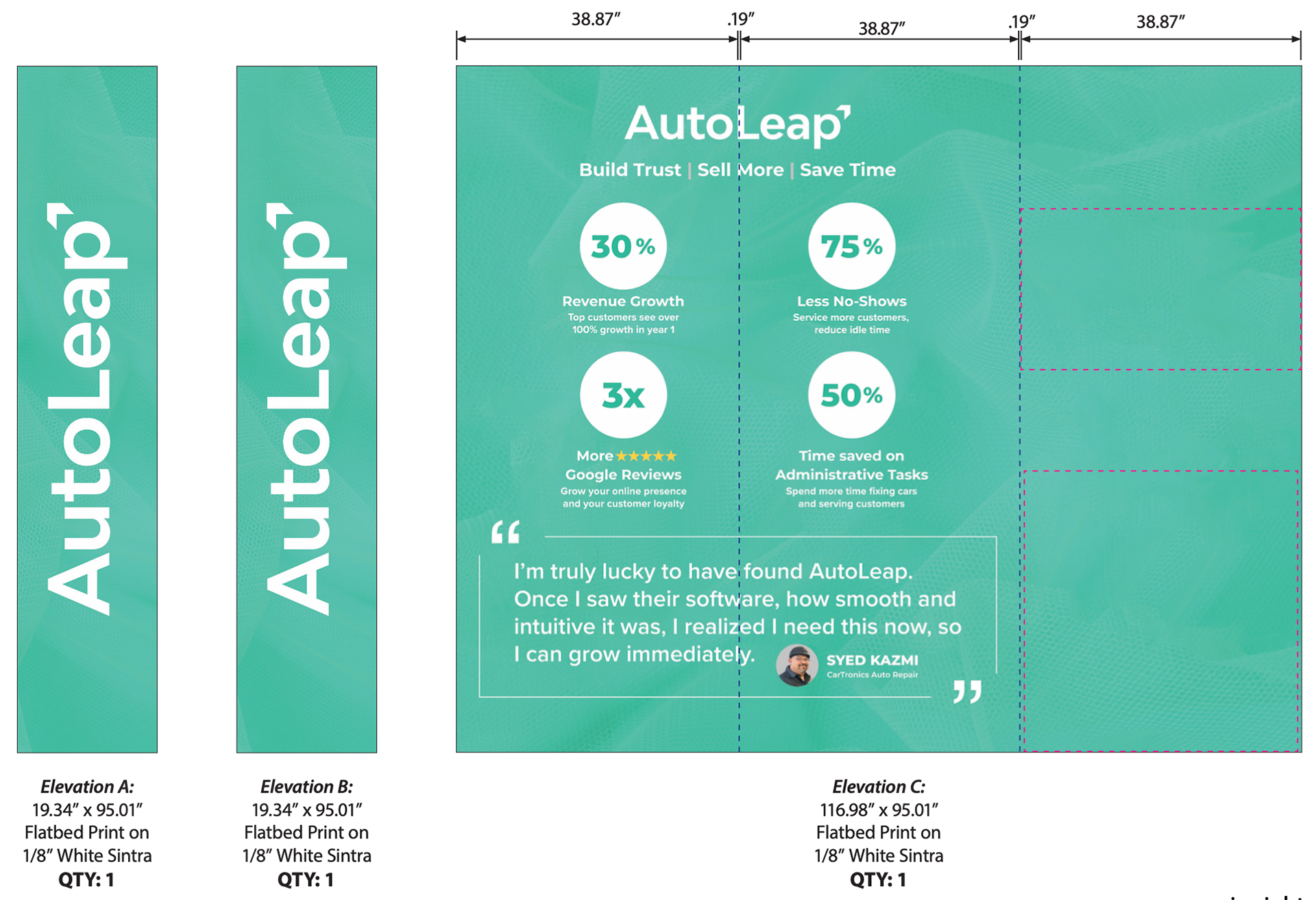 Autoleap backlit booth design