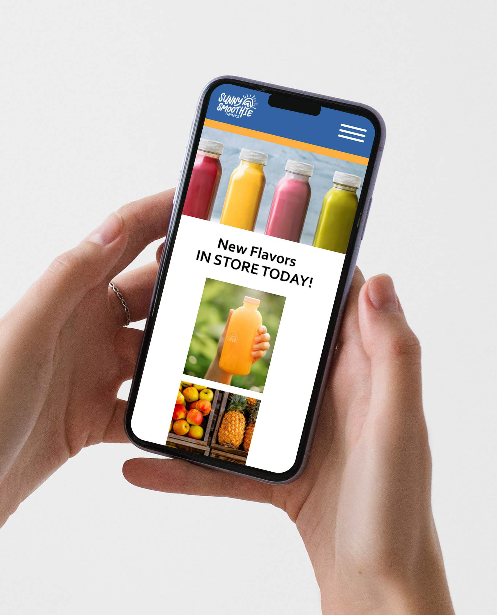 Home Page mobile mockup created with Figma and Photoshop