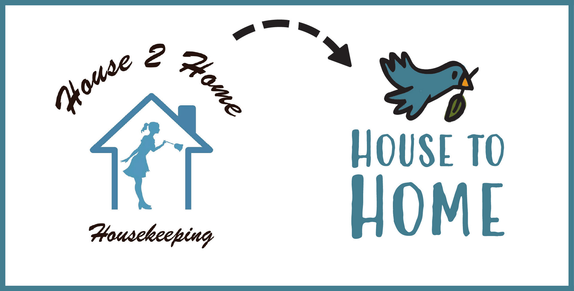 Logo before and after